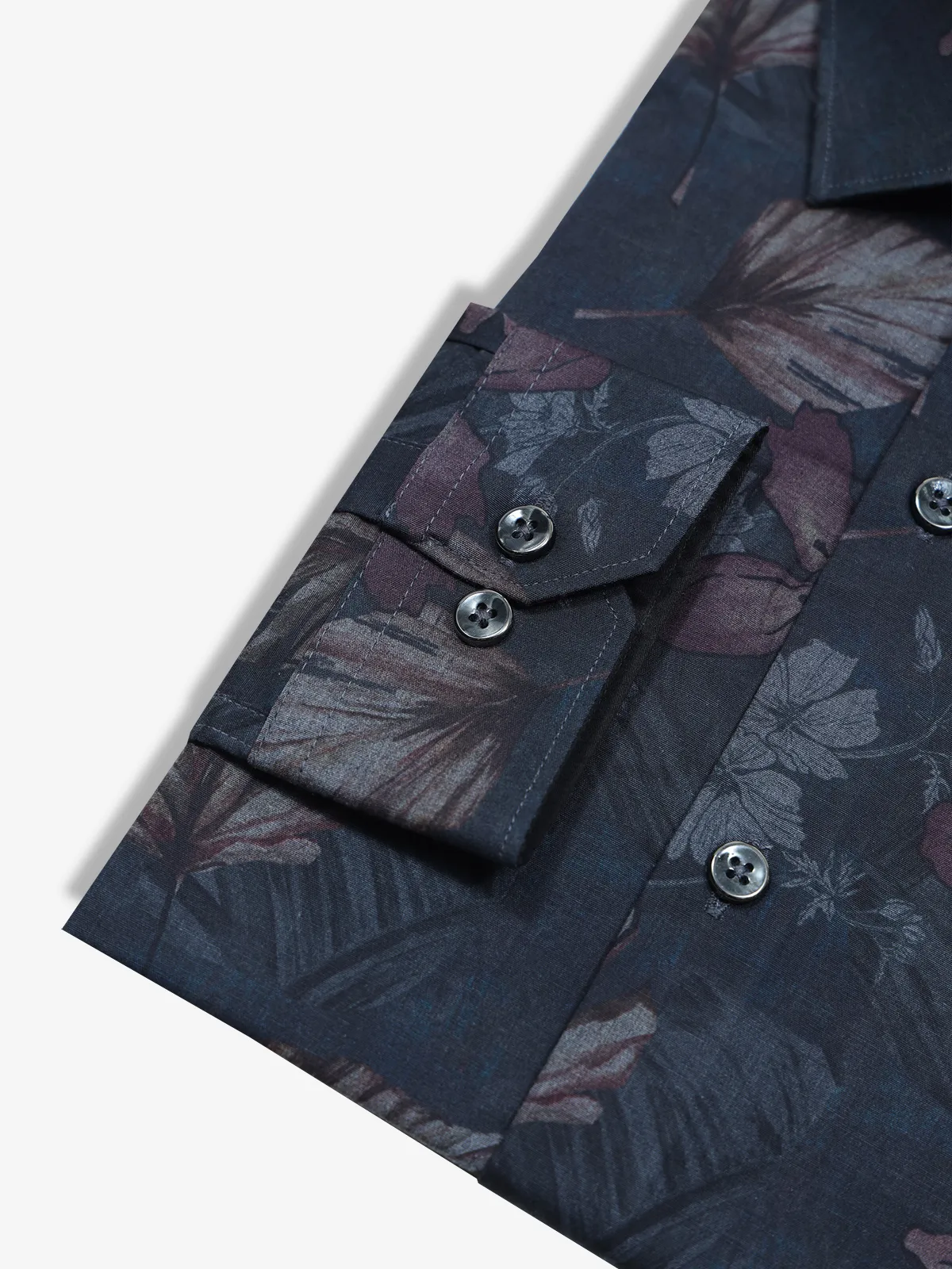 FETE dark blue printed cotton shirt