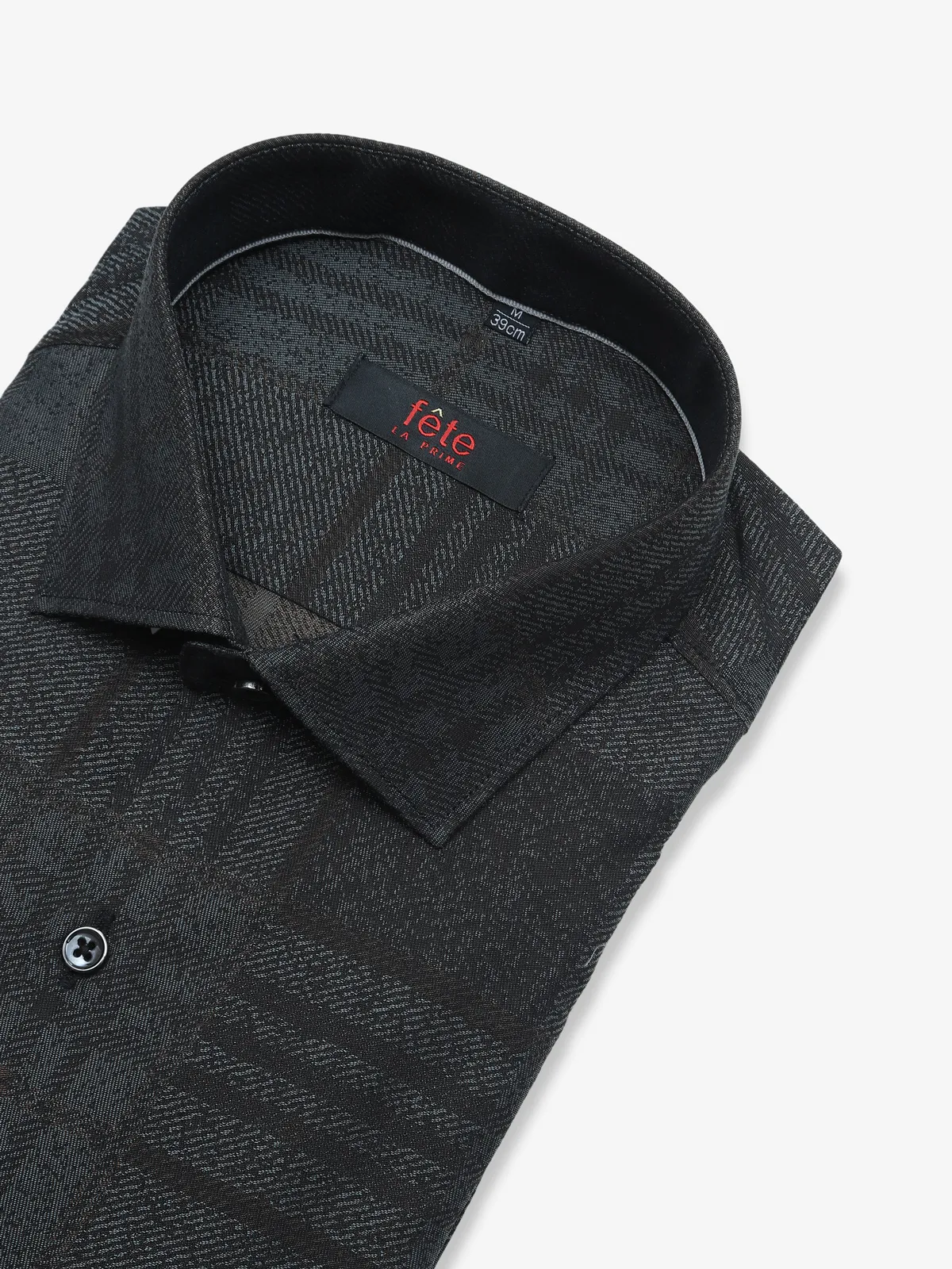 Fete dark grey checks shirt