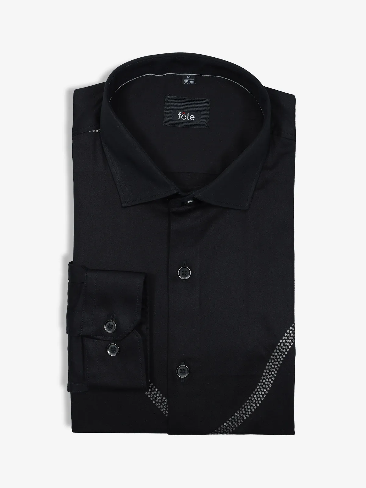 FETE plain black cotton shirt