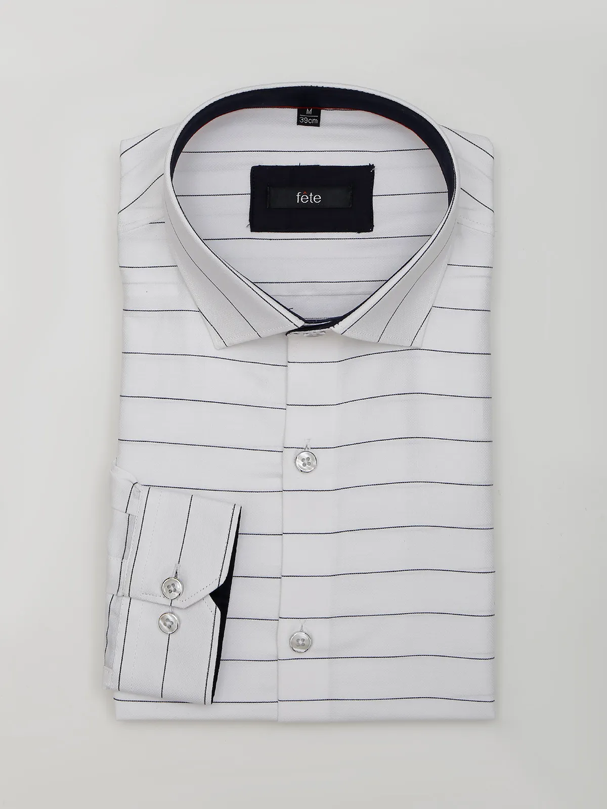 Fete white stripe cotton shirt