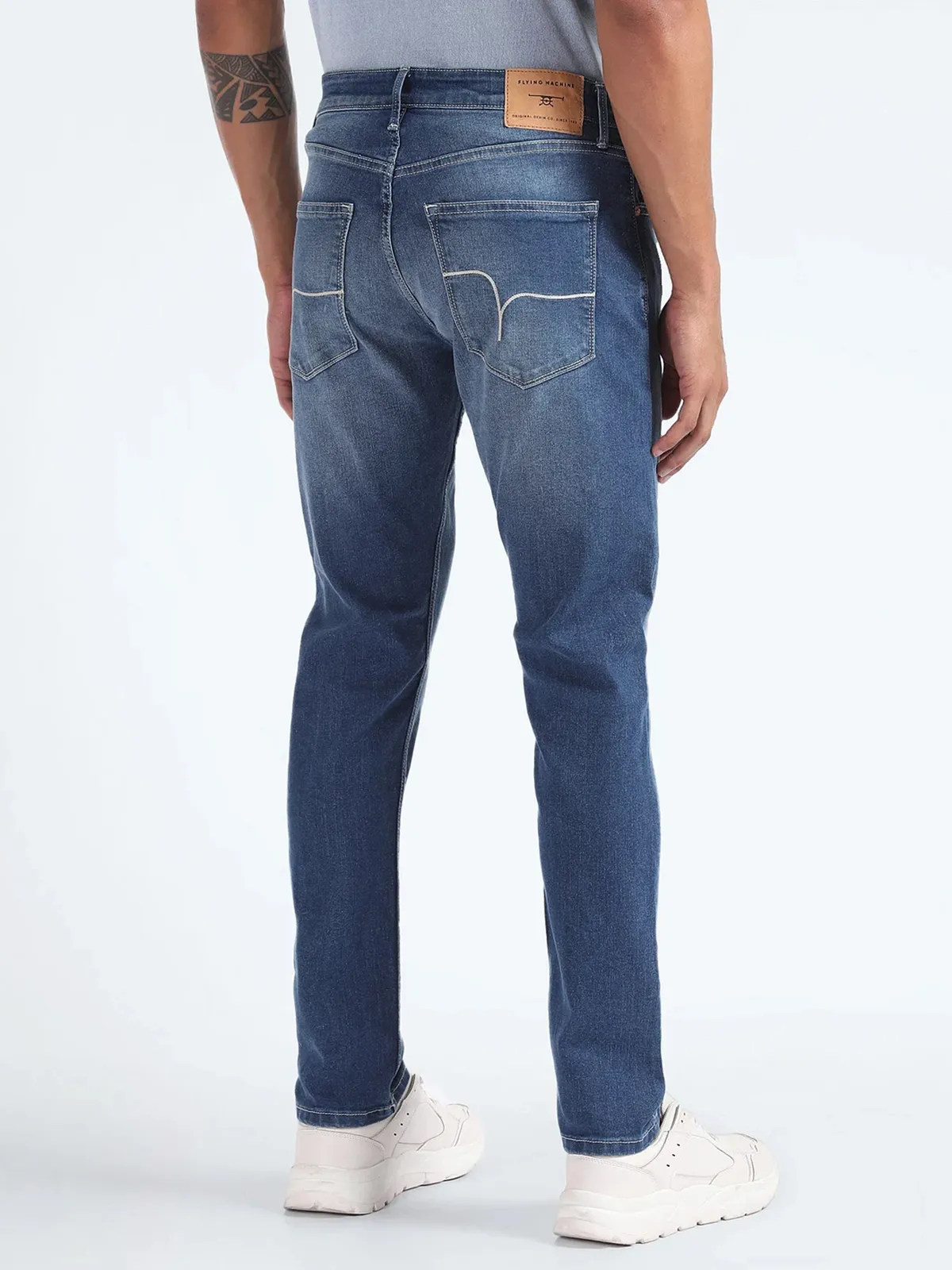 Flying Machine blue slim tapered fit jeans