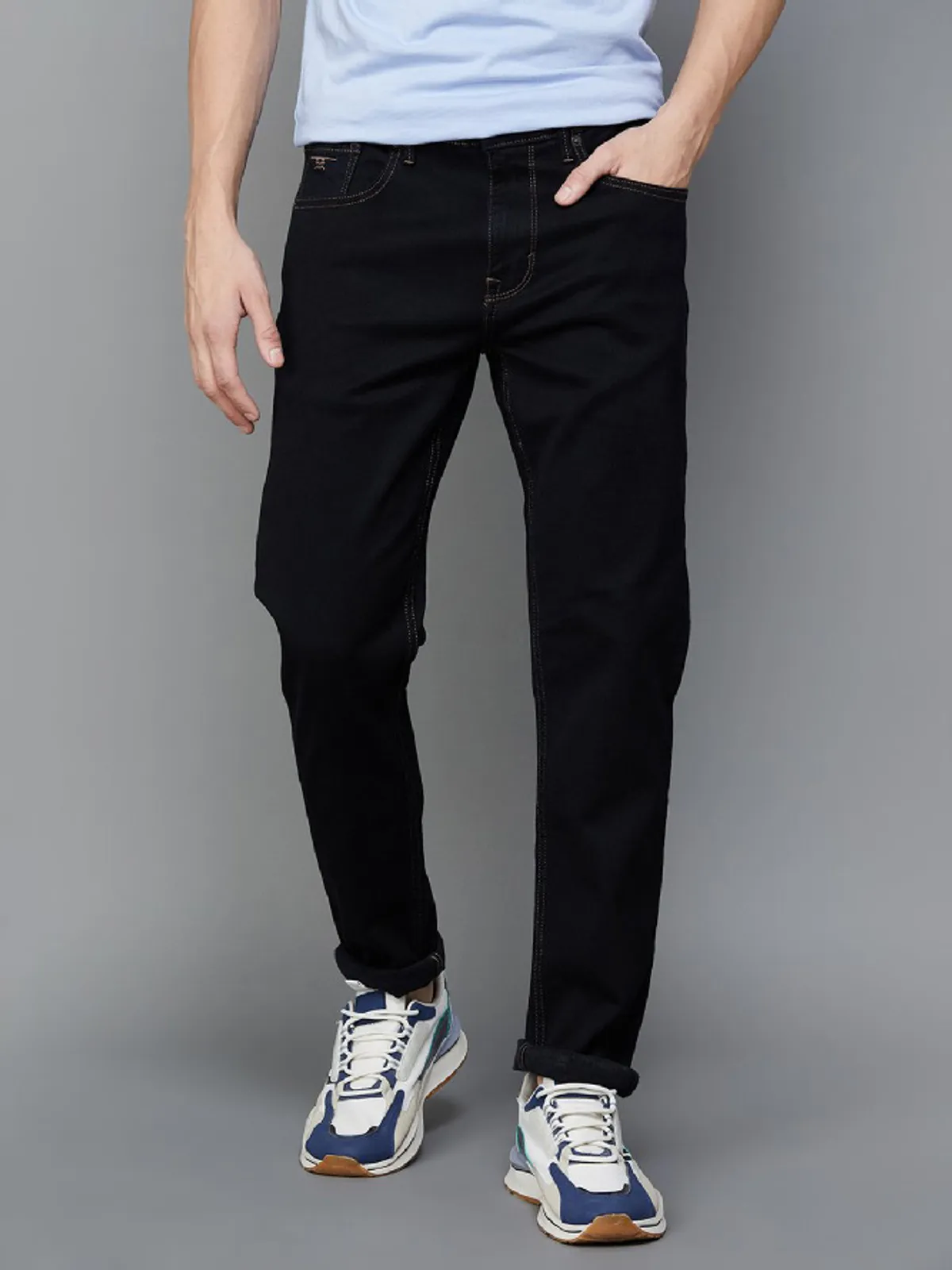 Flying Machine dark navy slim tapered fit jeans