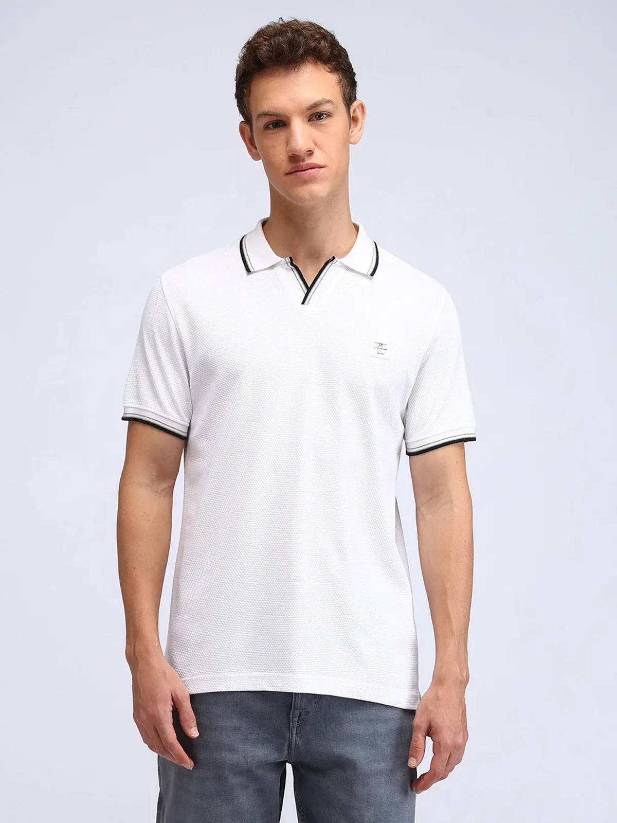 FLYING MACHINE plain white cotton t-shirt