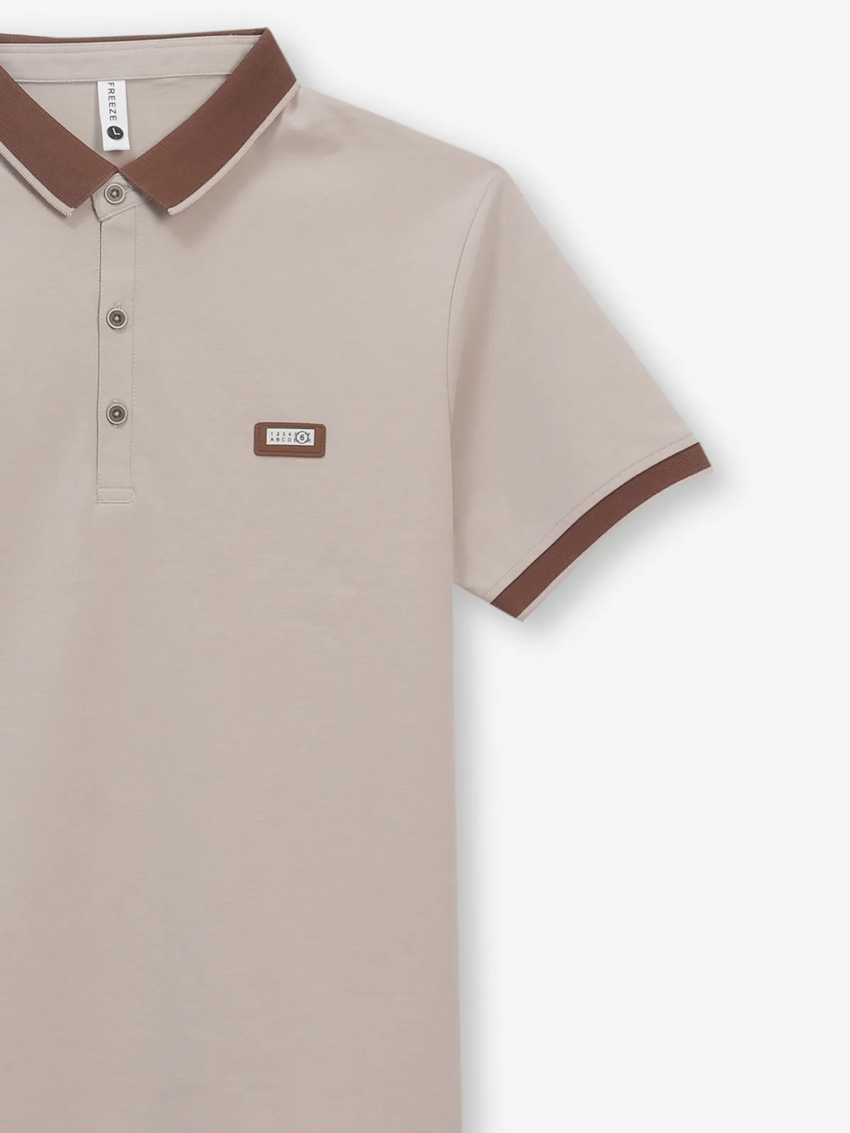FREEZE cotton light brown t-shirt
