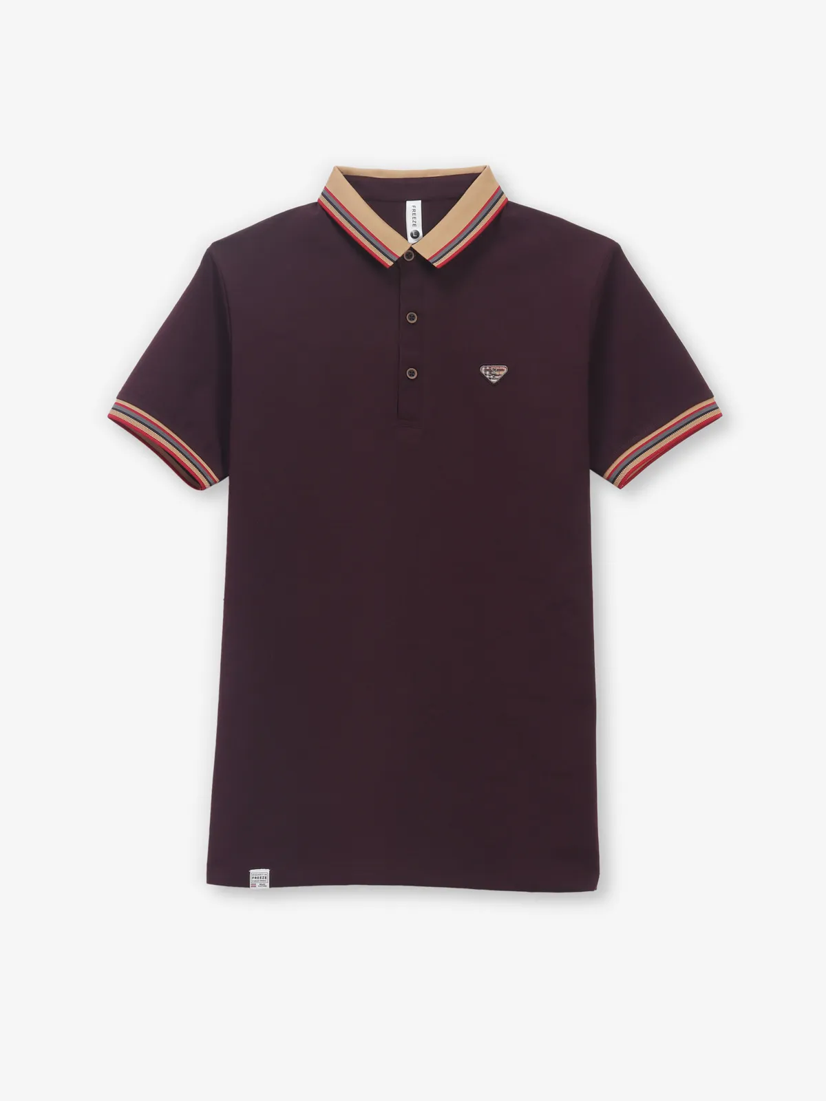 FREEZE cotton maroon casual slim fit t-shirt