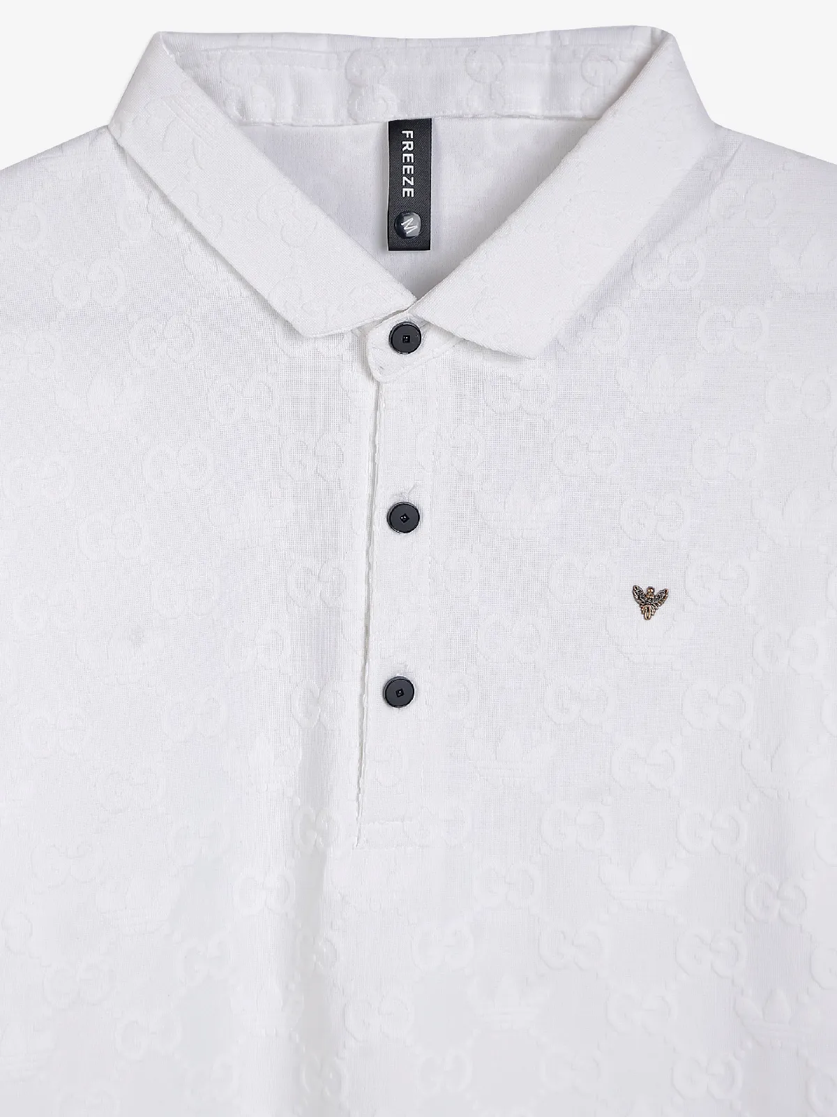 Freeze cotton white polo t-shirt