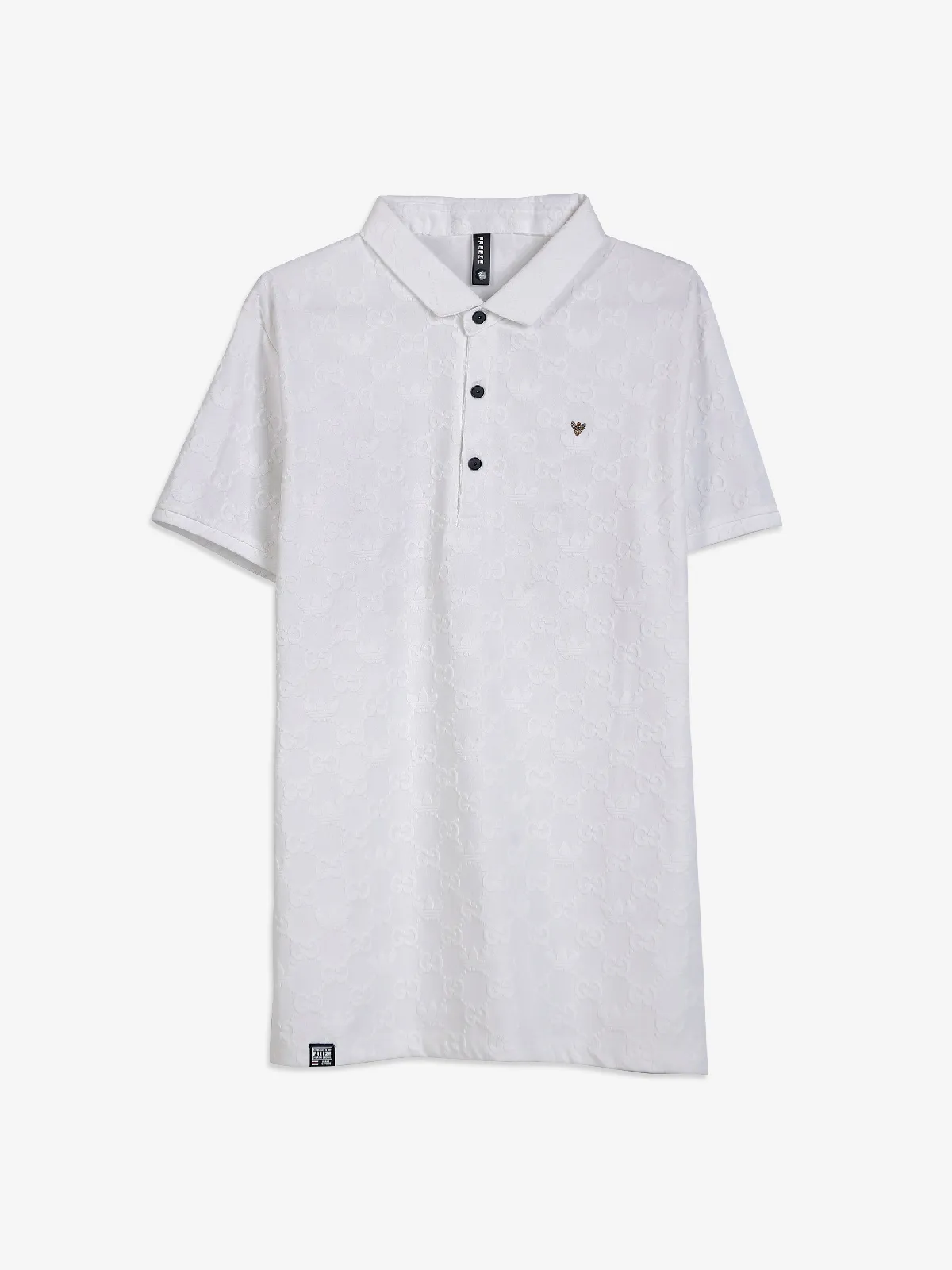 Freeze cotton white polo t-shirt