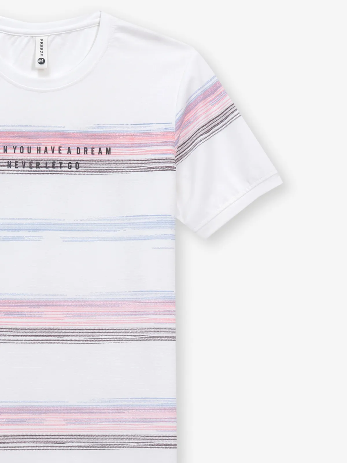 FREEZE cotton white slim fit t-shirt