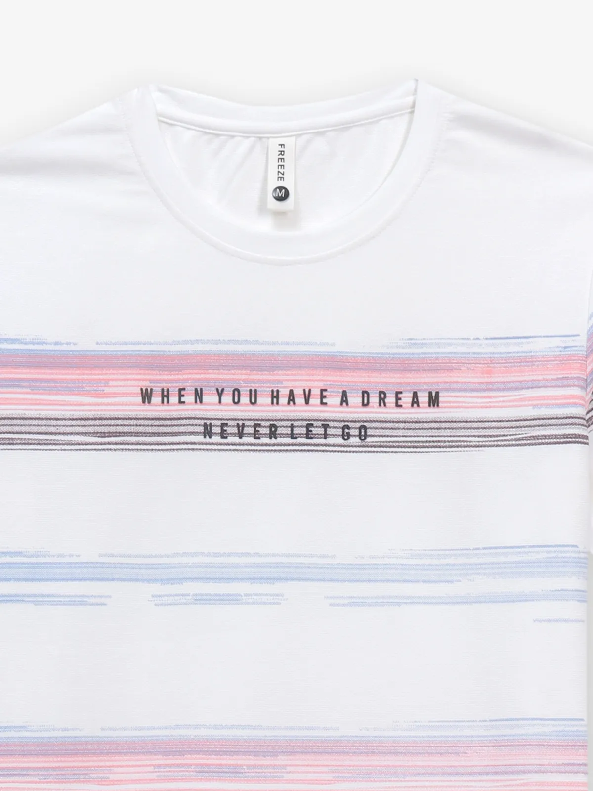 FREEZE cotton white slim fit t-shirt