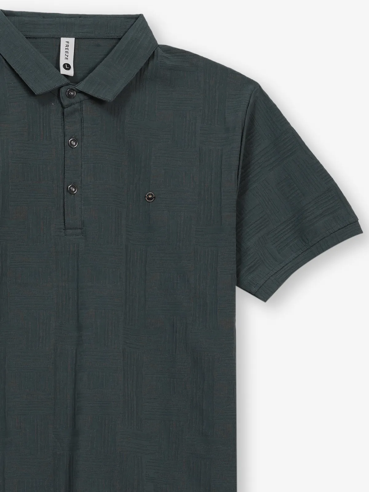 FREEZE forest green slim fit polo t-shirt