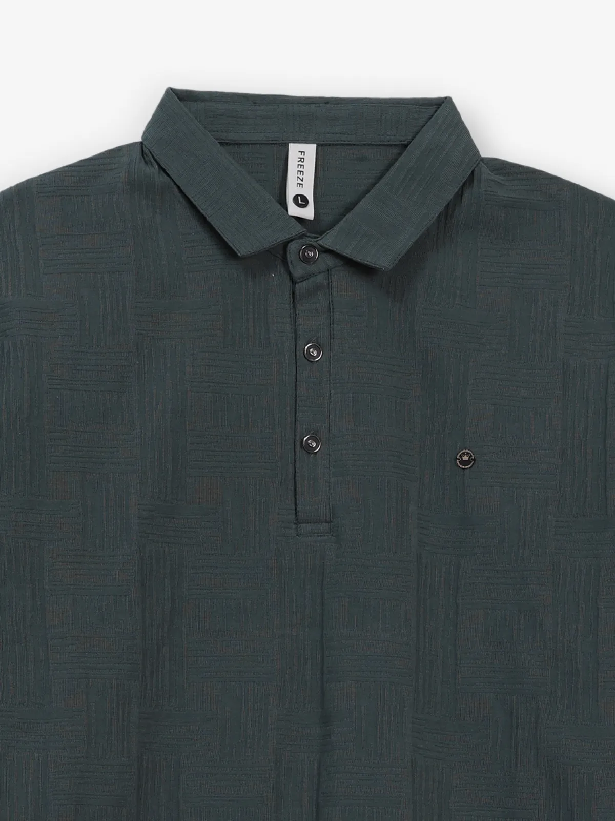 FREEZE forest green slim fit polo t-shirt