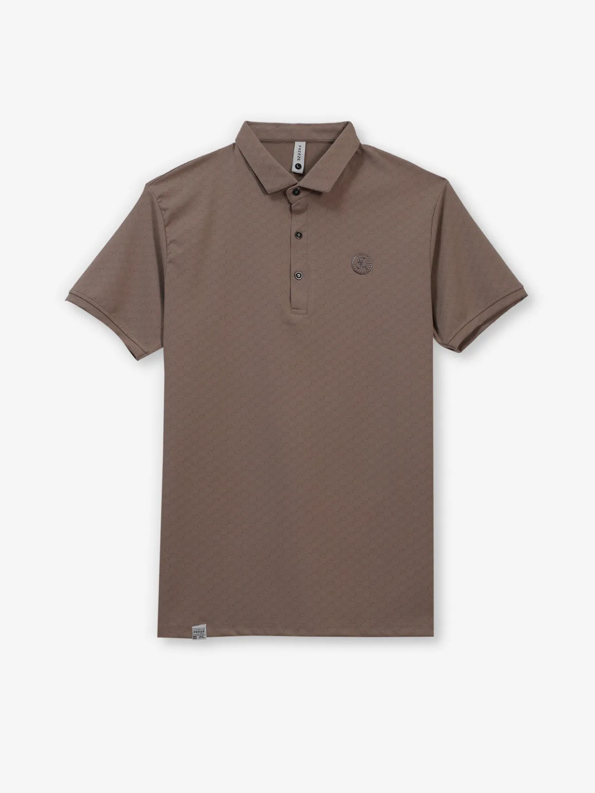FREEZE light brown cotton polo t-shirt