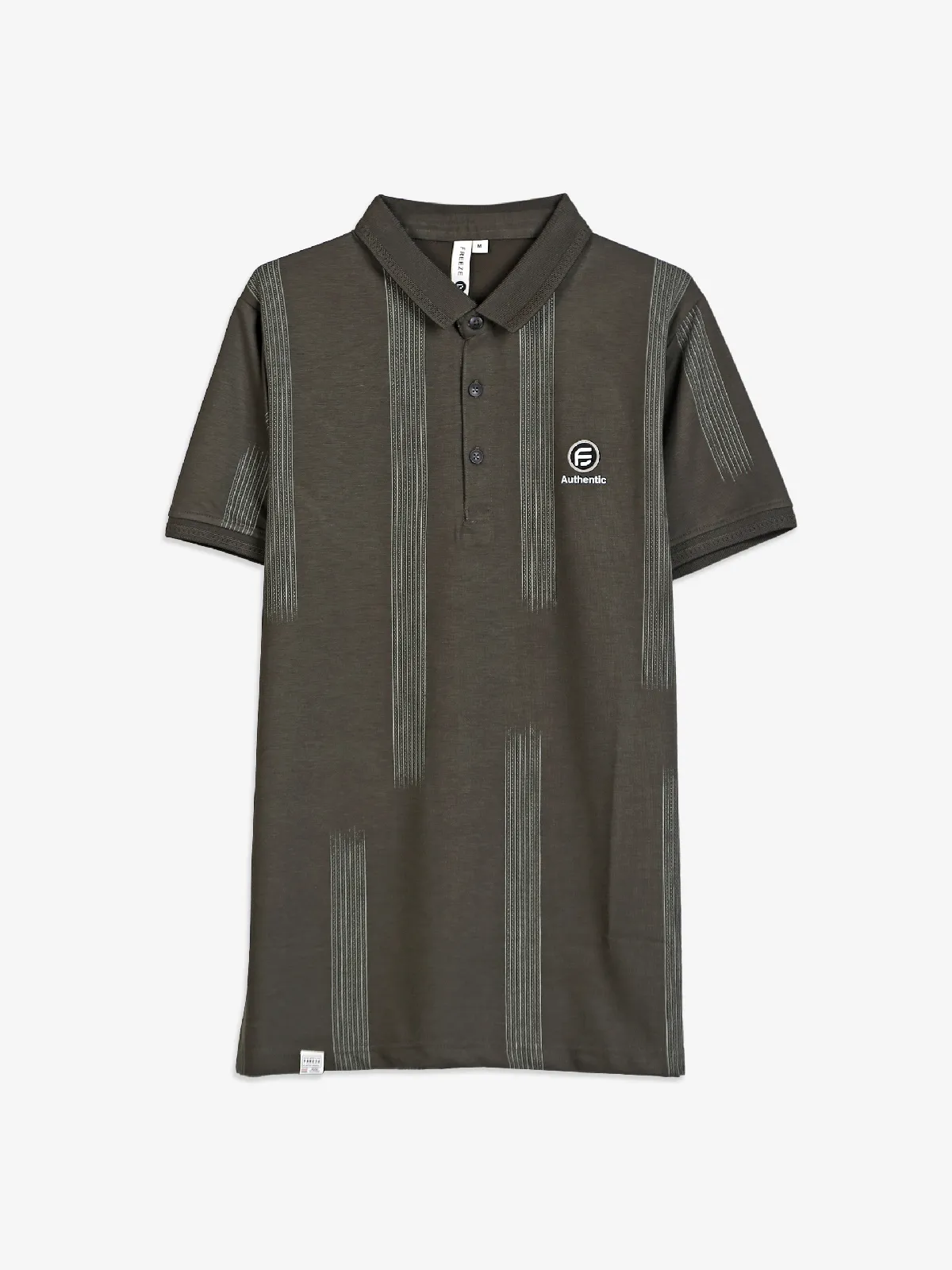 Freeze military green polo t-shirt