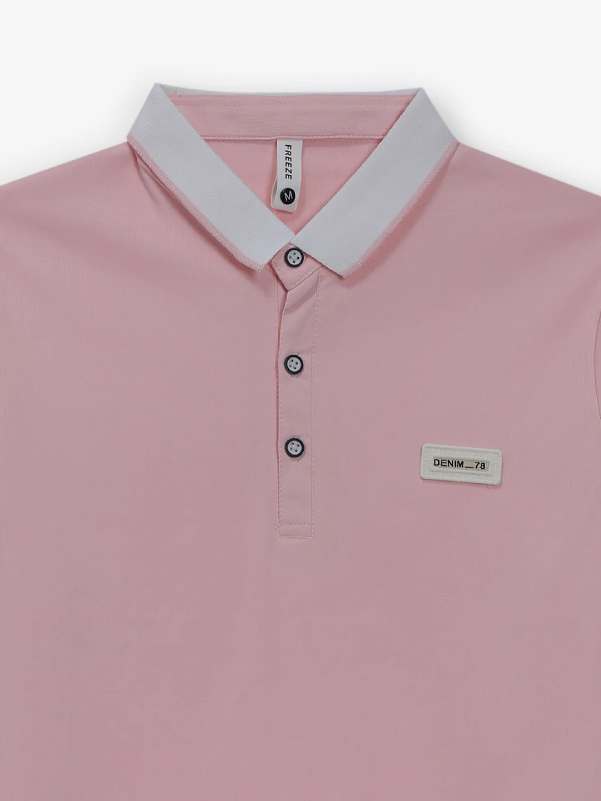 FREEZE pink plain cotton t-shirt