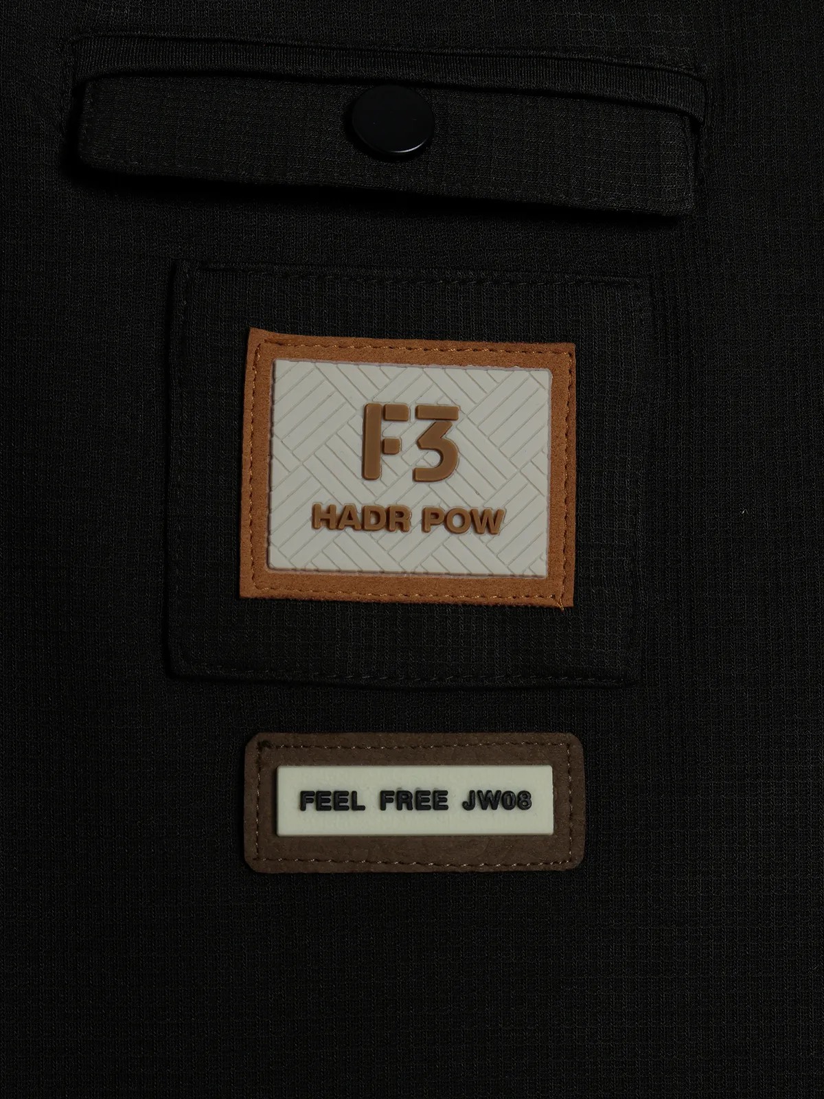 FREEZE plain black polo t-shirt