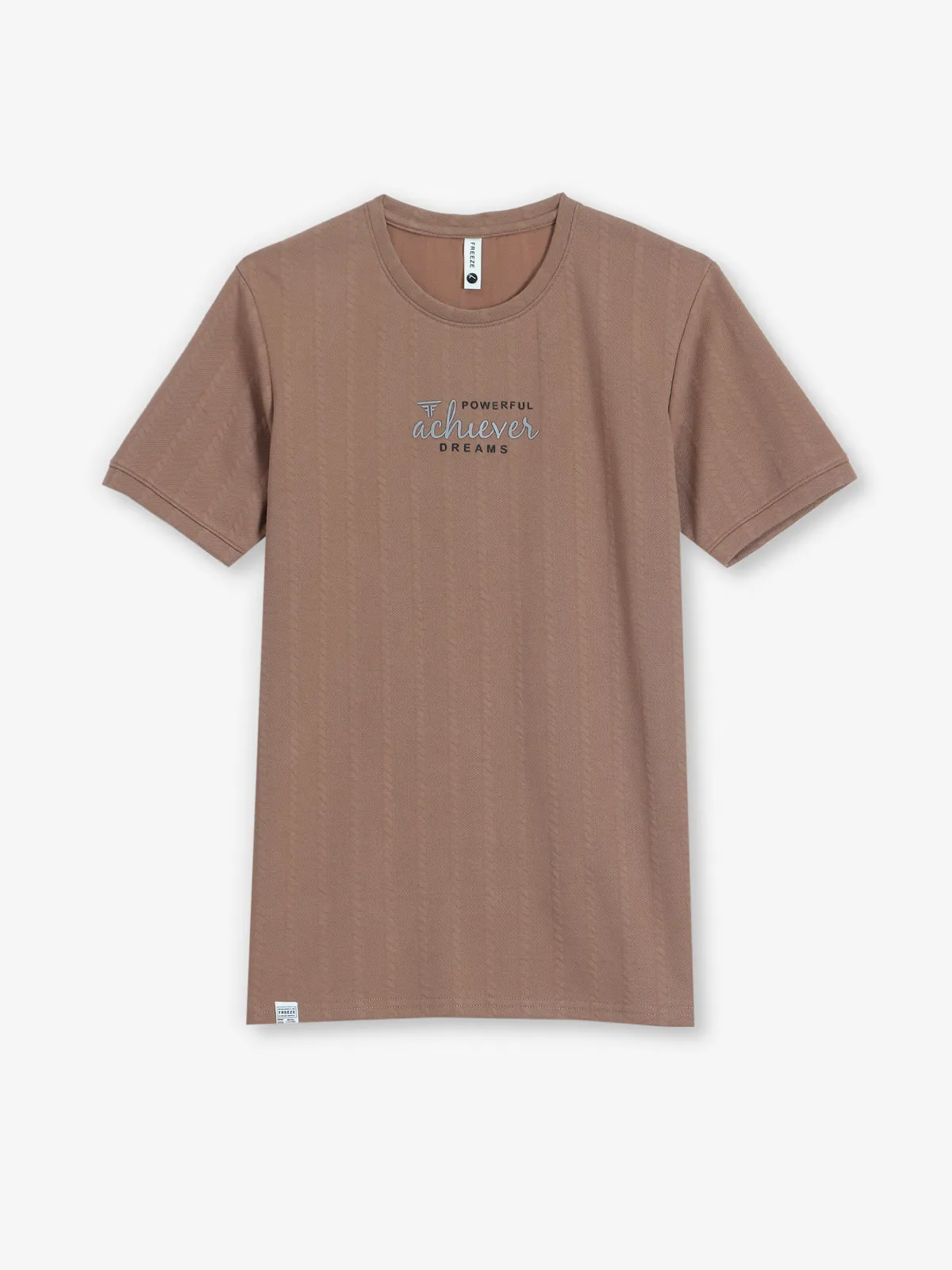 FREEZE plain brown round neck t-shirt
