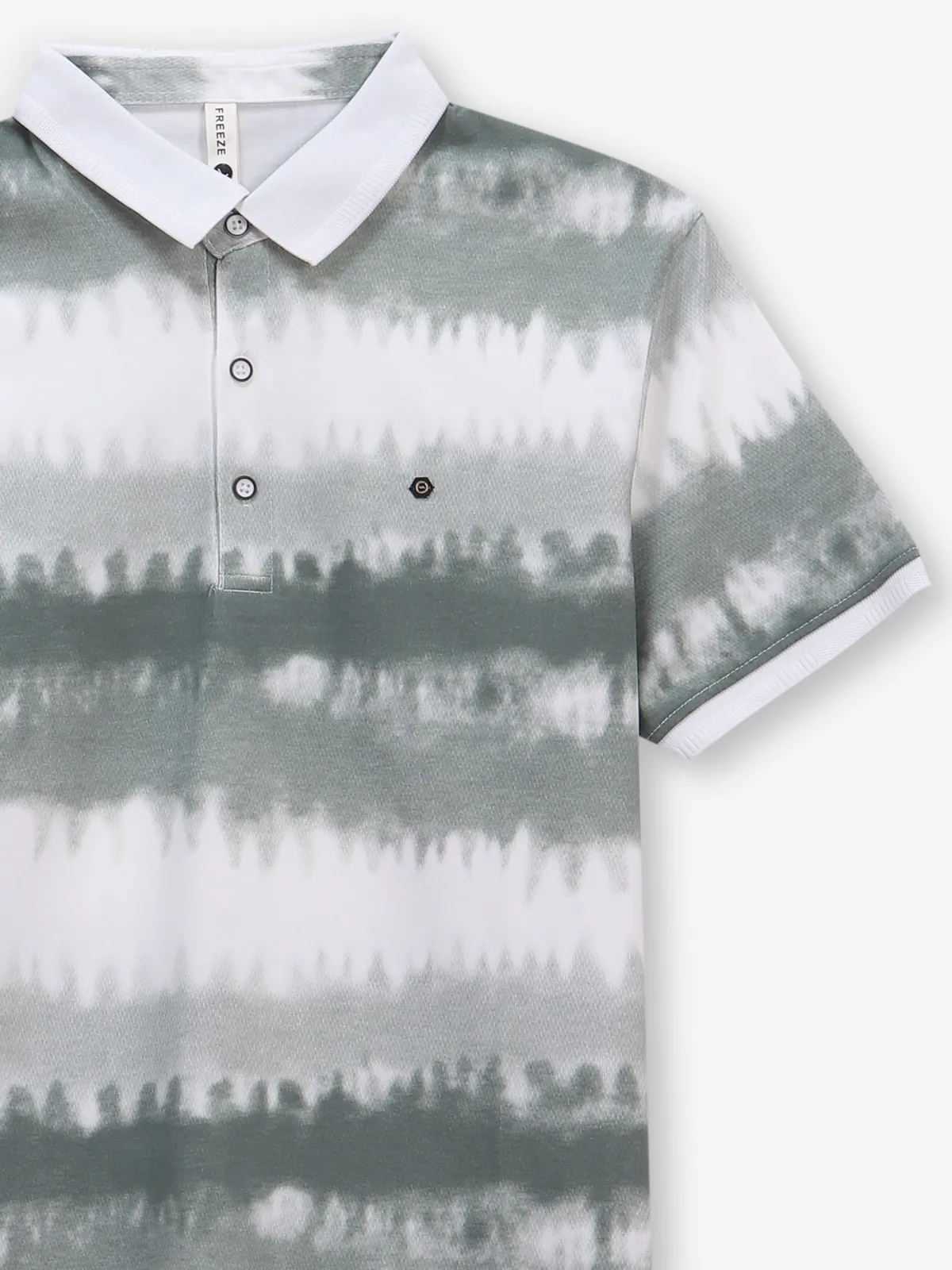 FREEZE printed cotton white and grey t-shirt