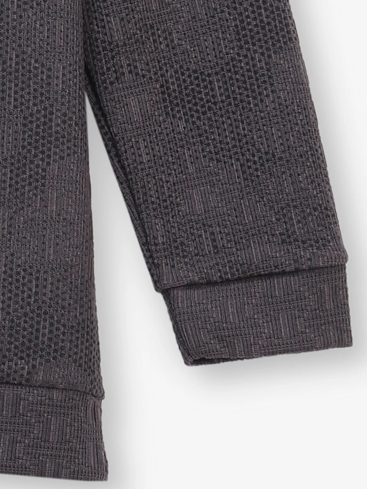 FREEZE textured grey cotton t-shirt