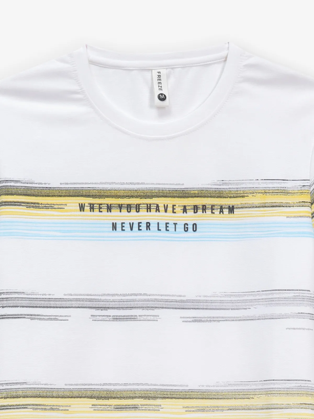 FREEZE white printed casual cotton slim fit