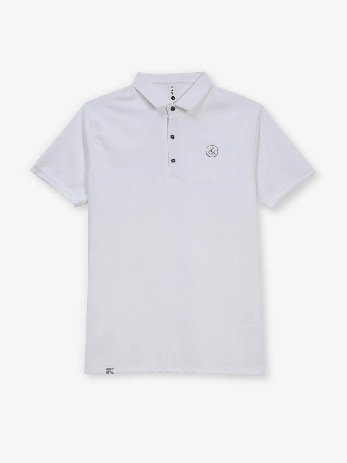 FREEZE white printed polo t-shirt for men