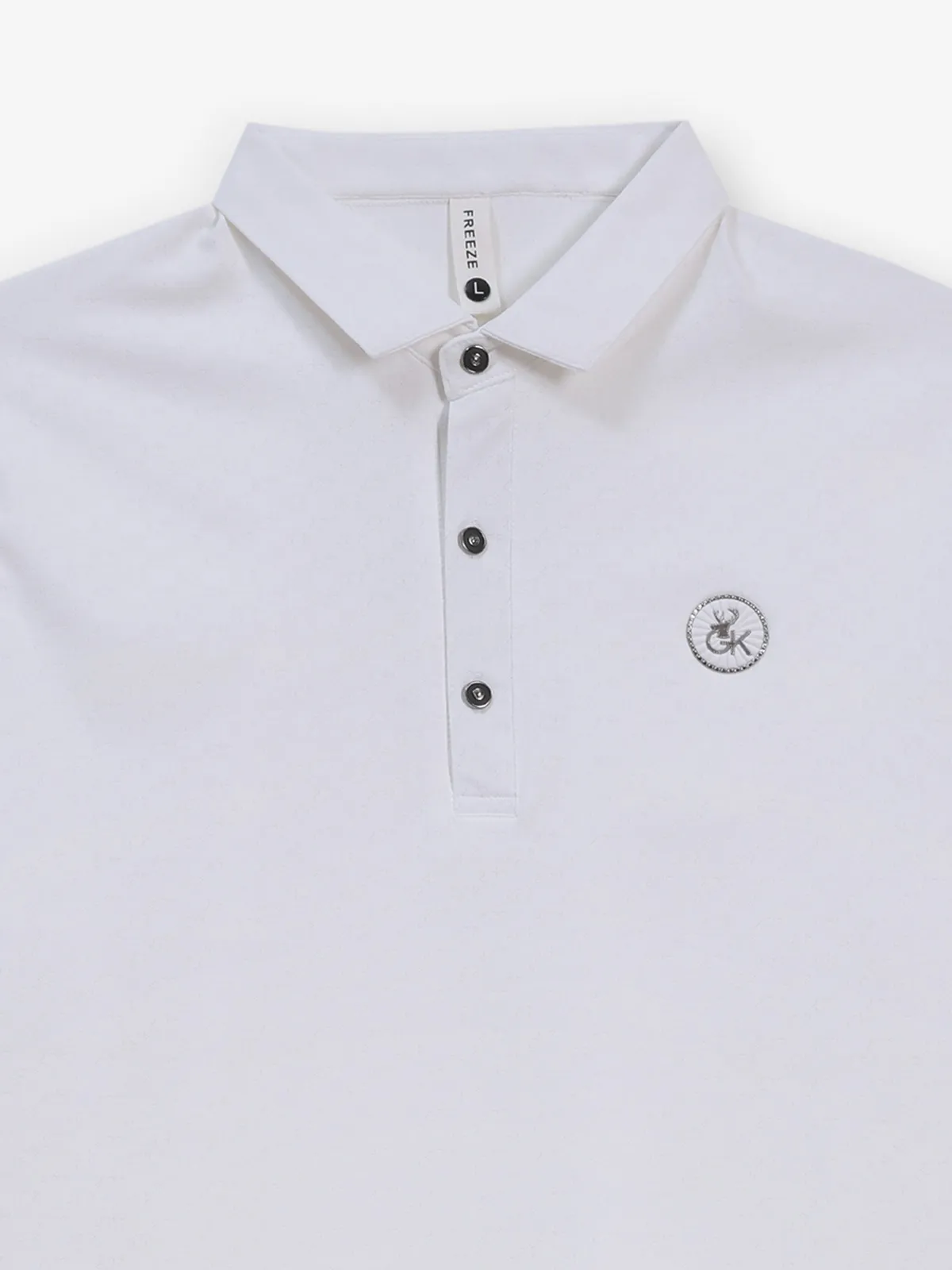 FREEZE white printed polo t-shirt for men