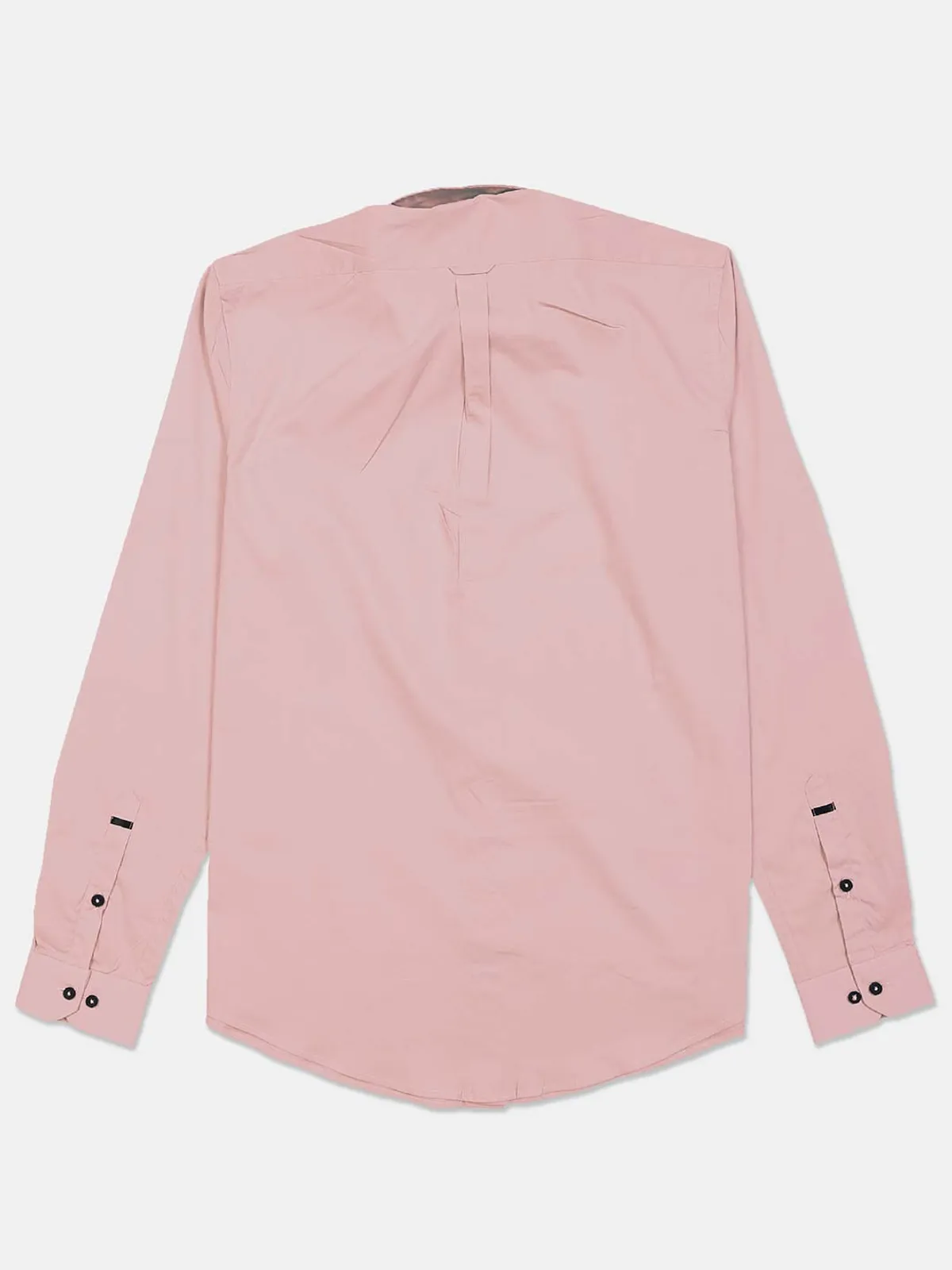 Frio casual cotton shirt in solid pink color