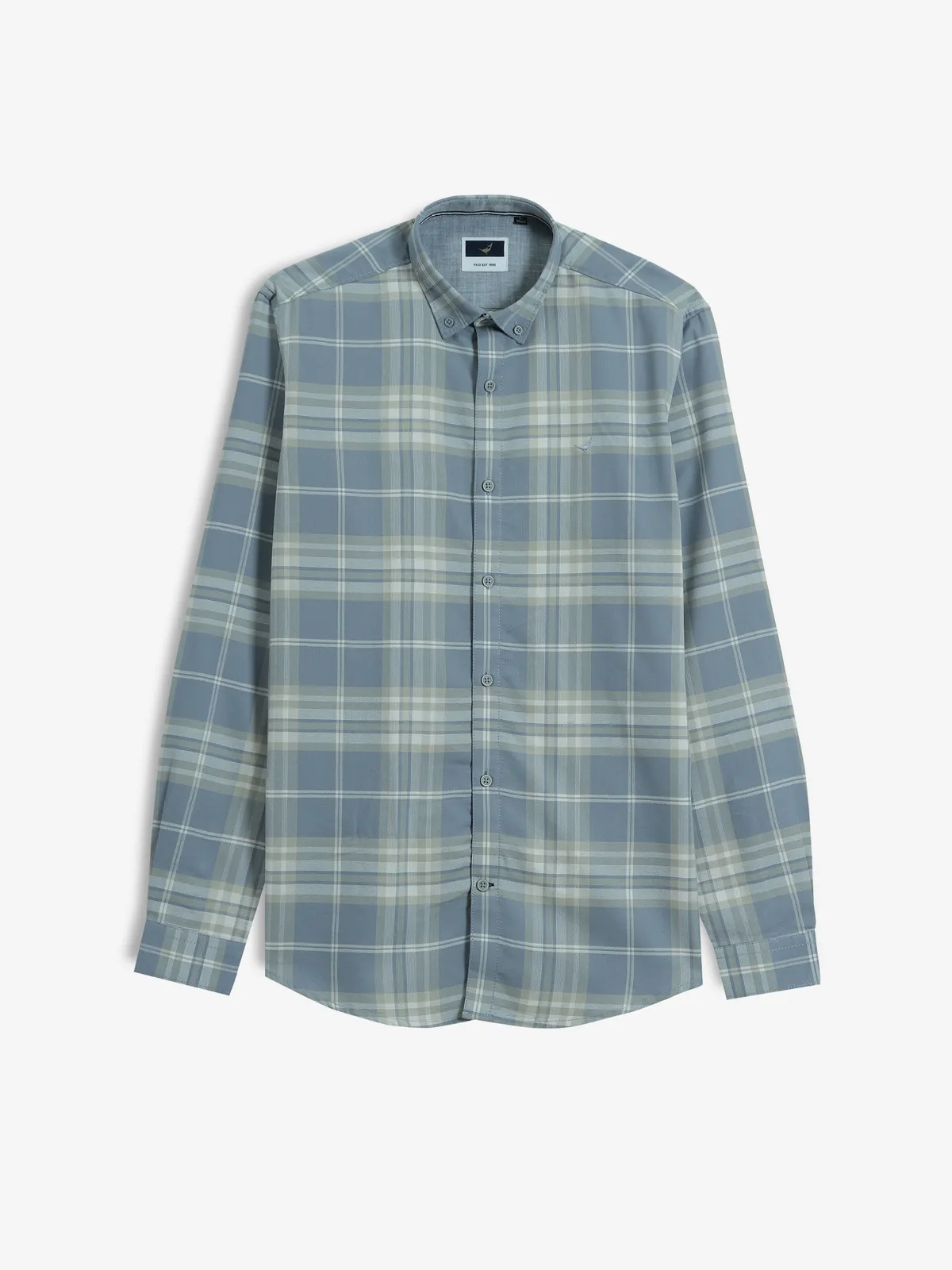 FRIO checks blue cotton shirt