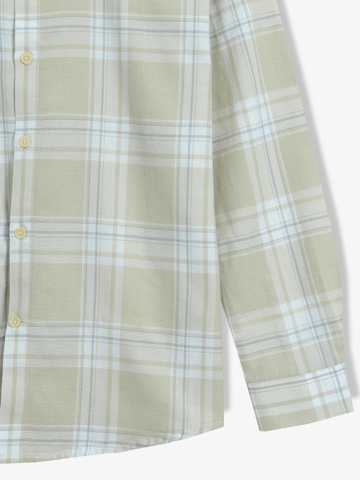 FRIO checks cream cotton shirt