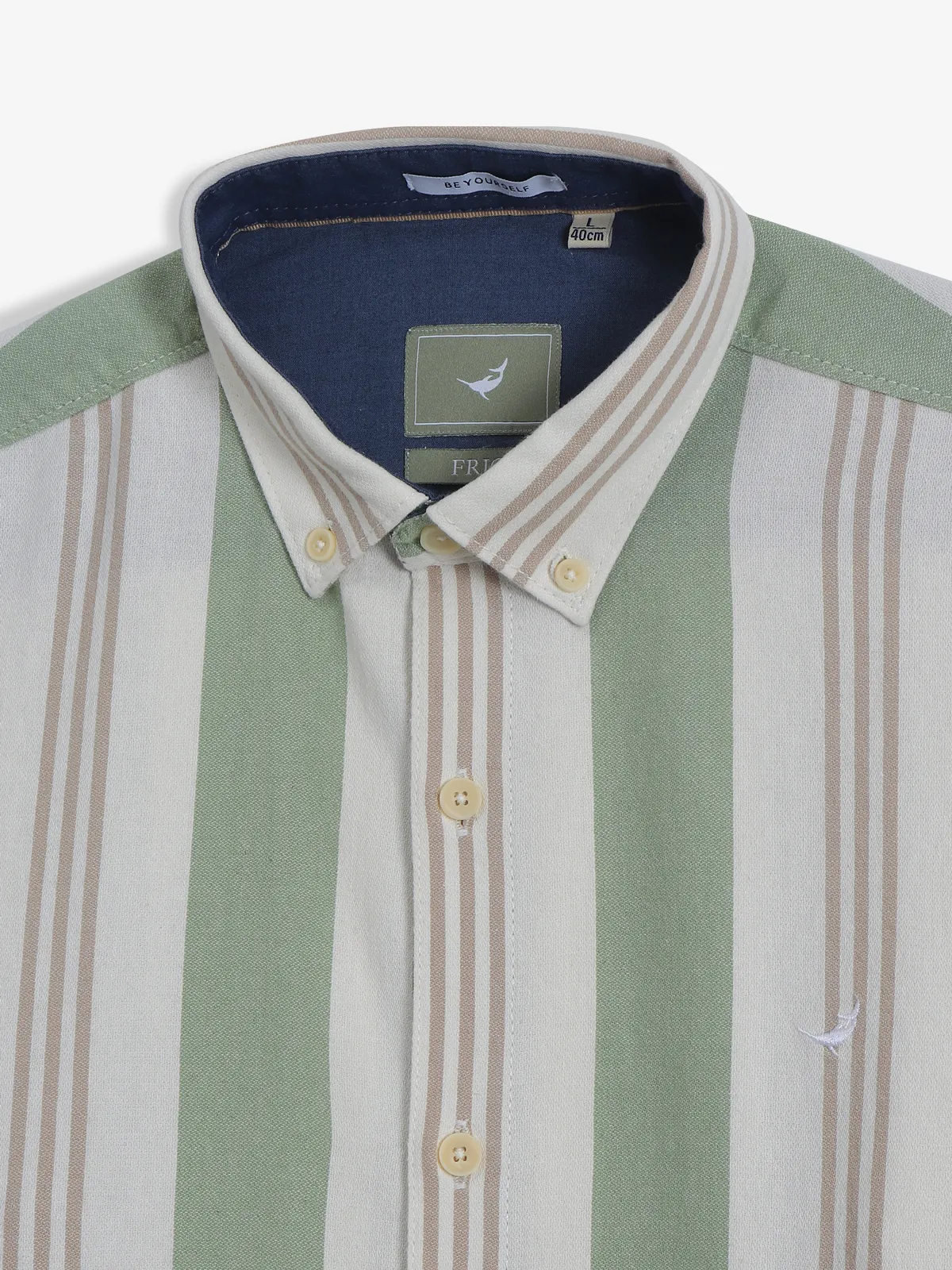 FRIO green stripe casual shirt