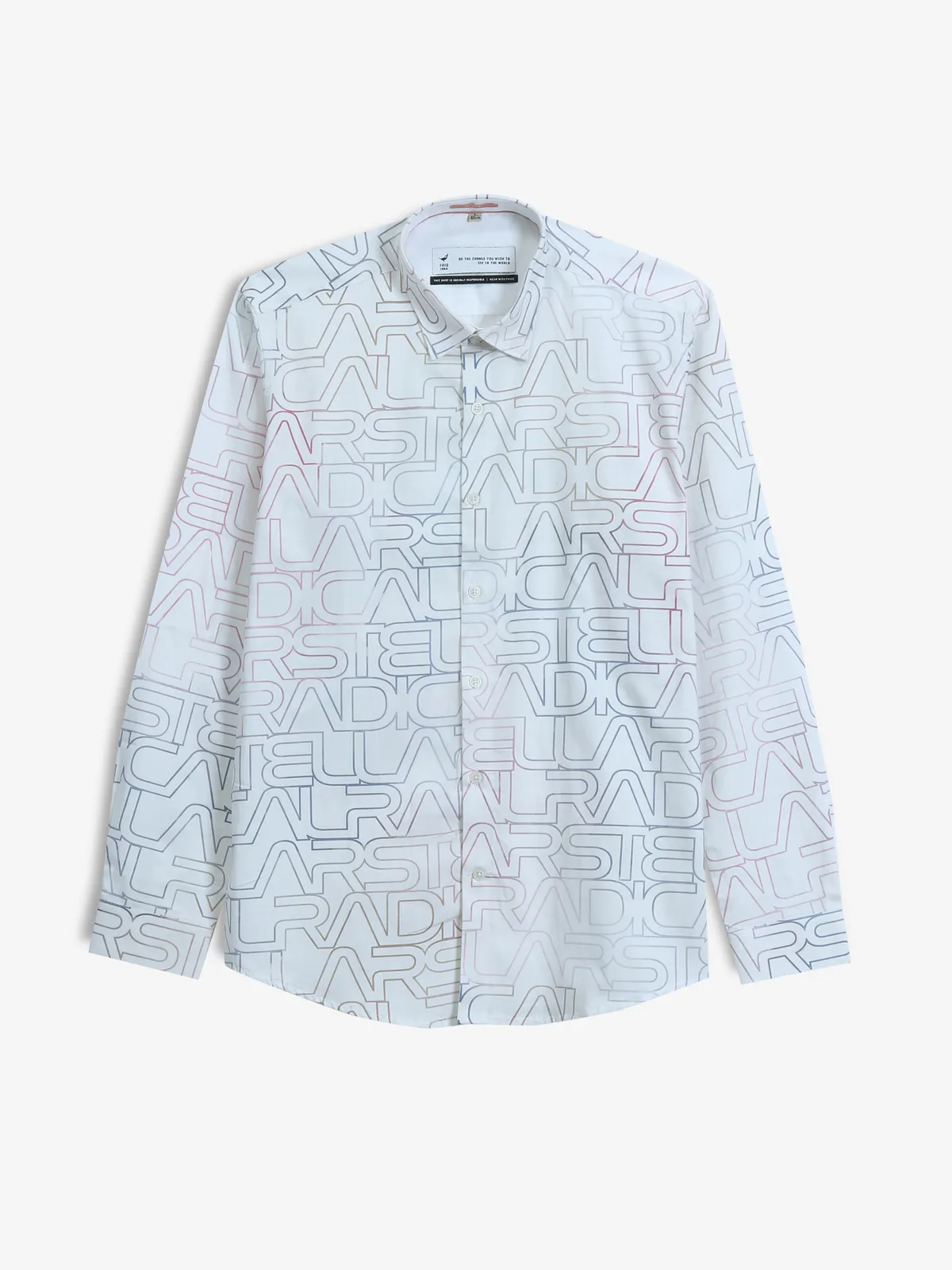 FRIO printed white cotton shirt