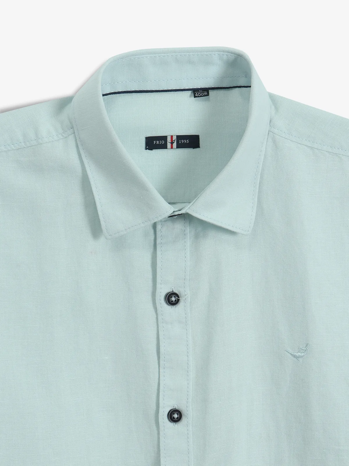 FRIO sky blue plain cotton shirt