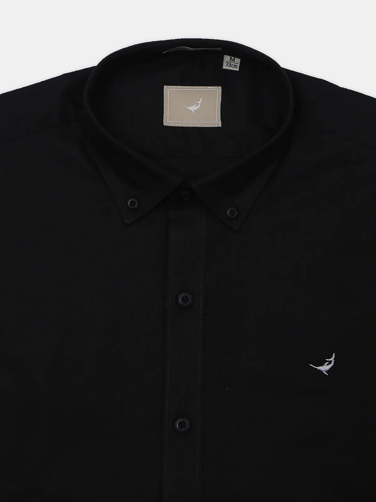 Frio slim fit black cotton casual shirt for men