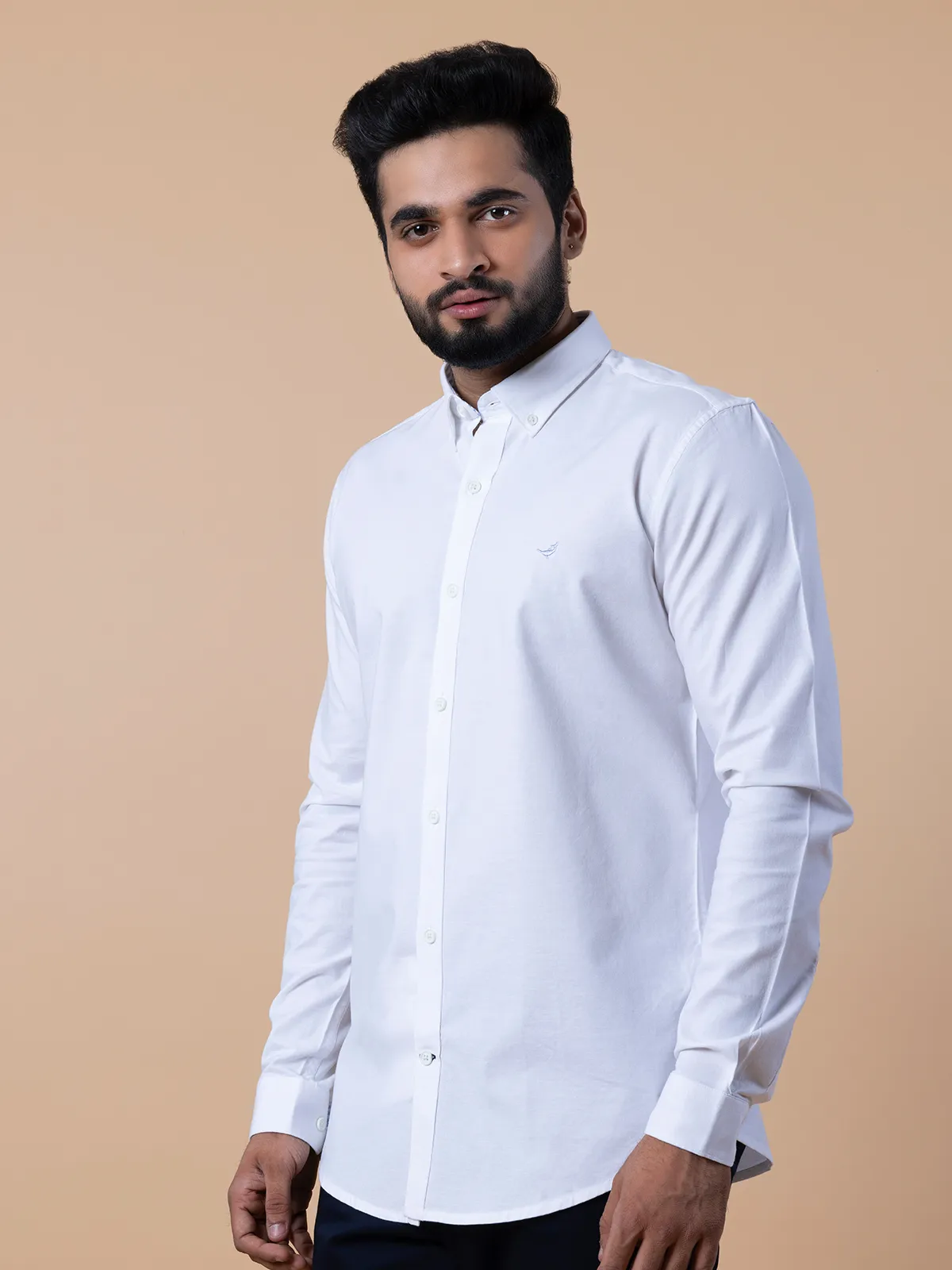 Frio solid casual wear white shirt
