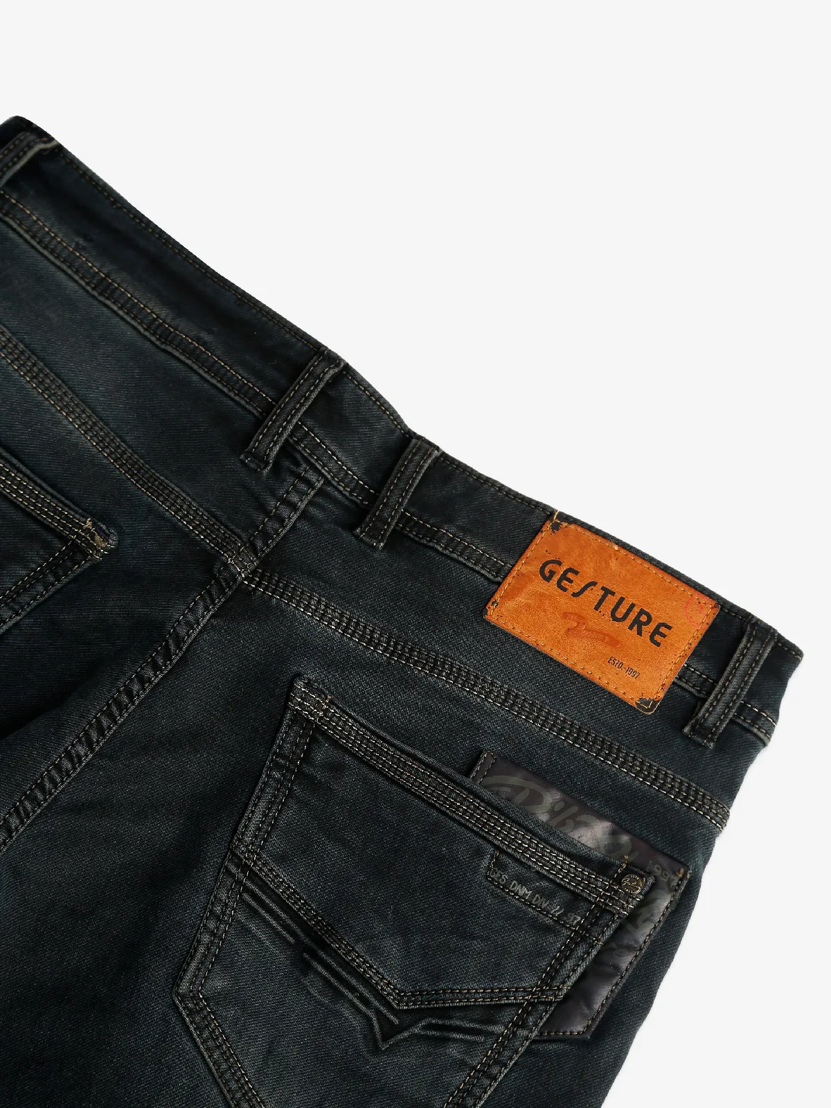 Gesture black washed men jeans