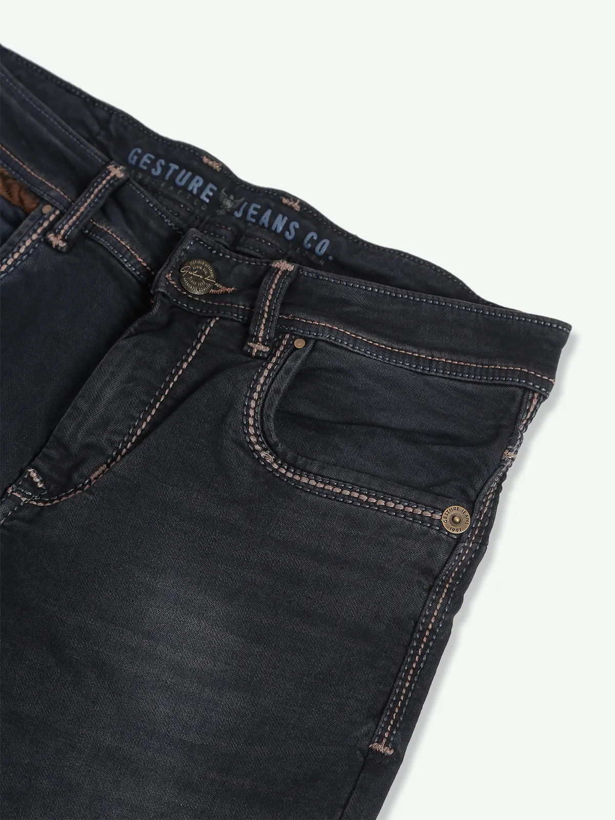 Gesture dark grey slim fit jeans