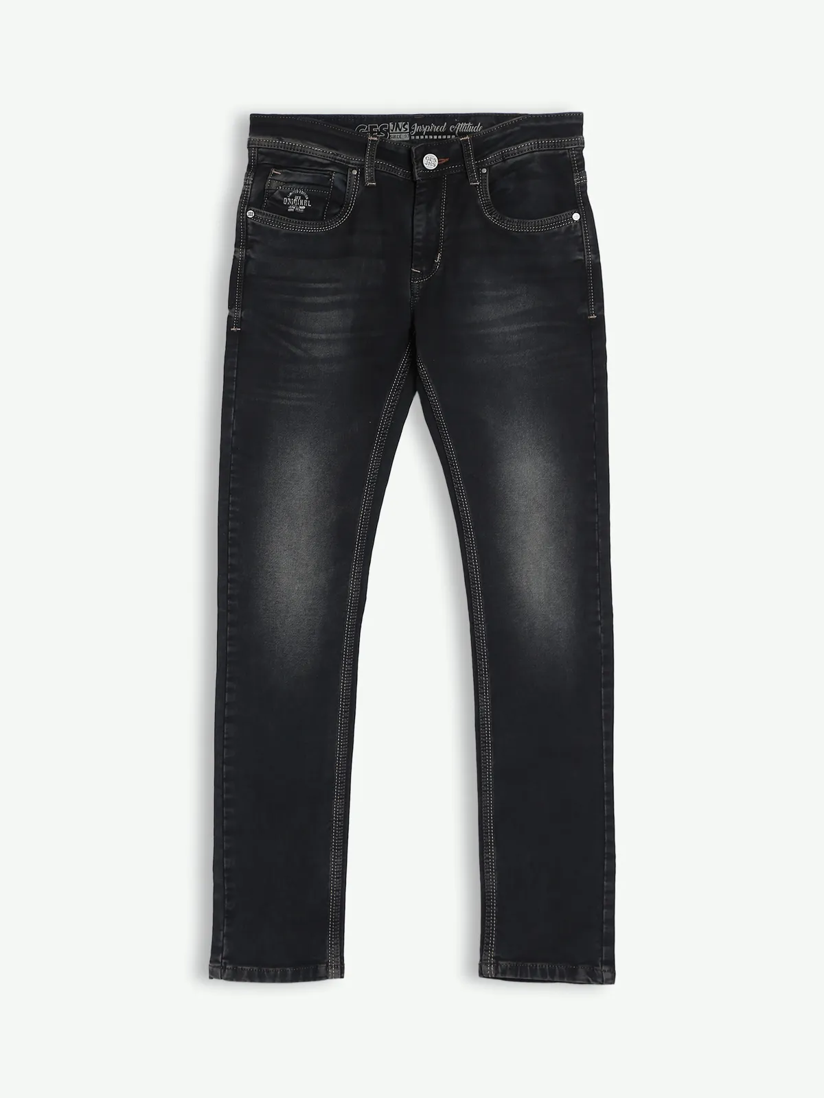 Gesture slim fit black washed jeans