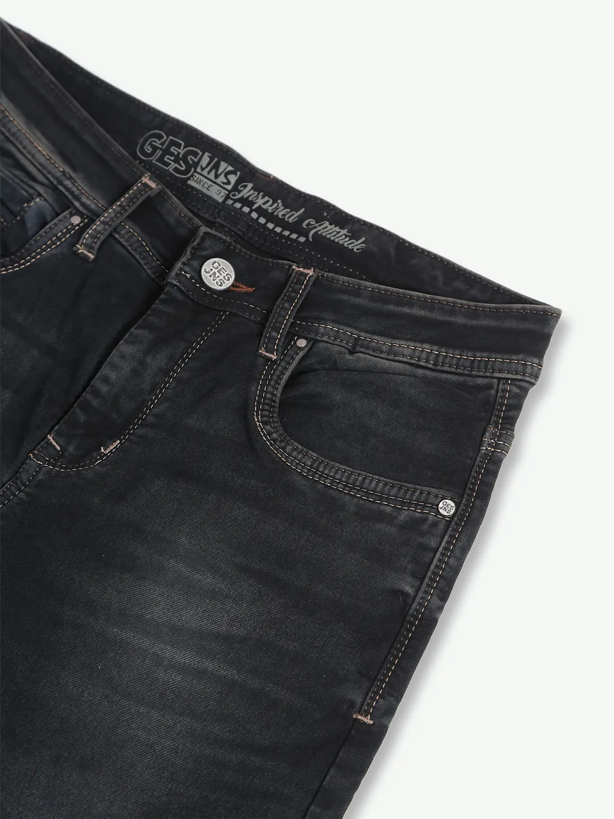 Gesture slim fit black washed jeans