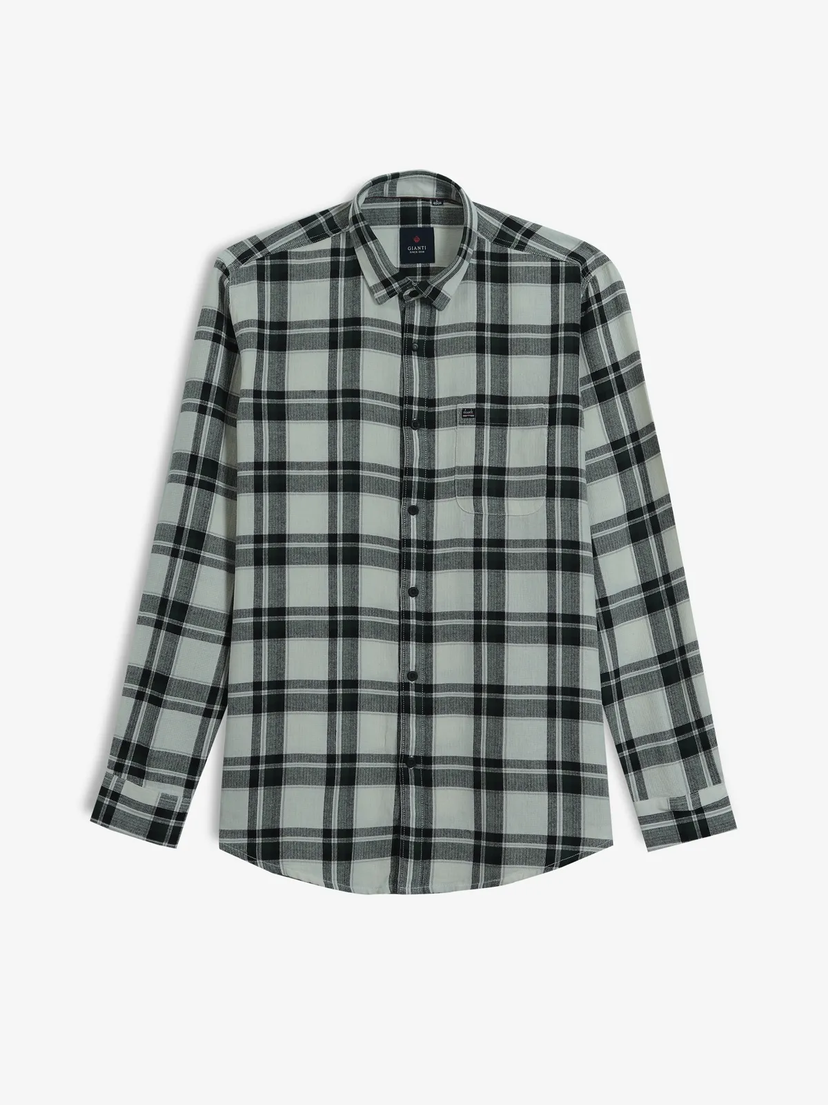 GIANTI black and off-white checks shirt
