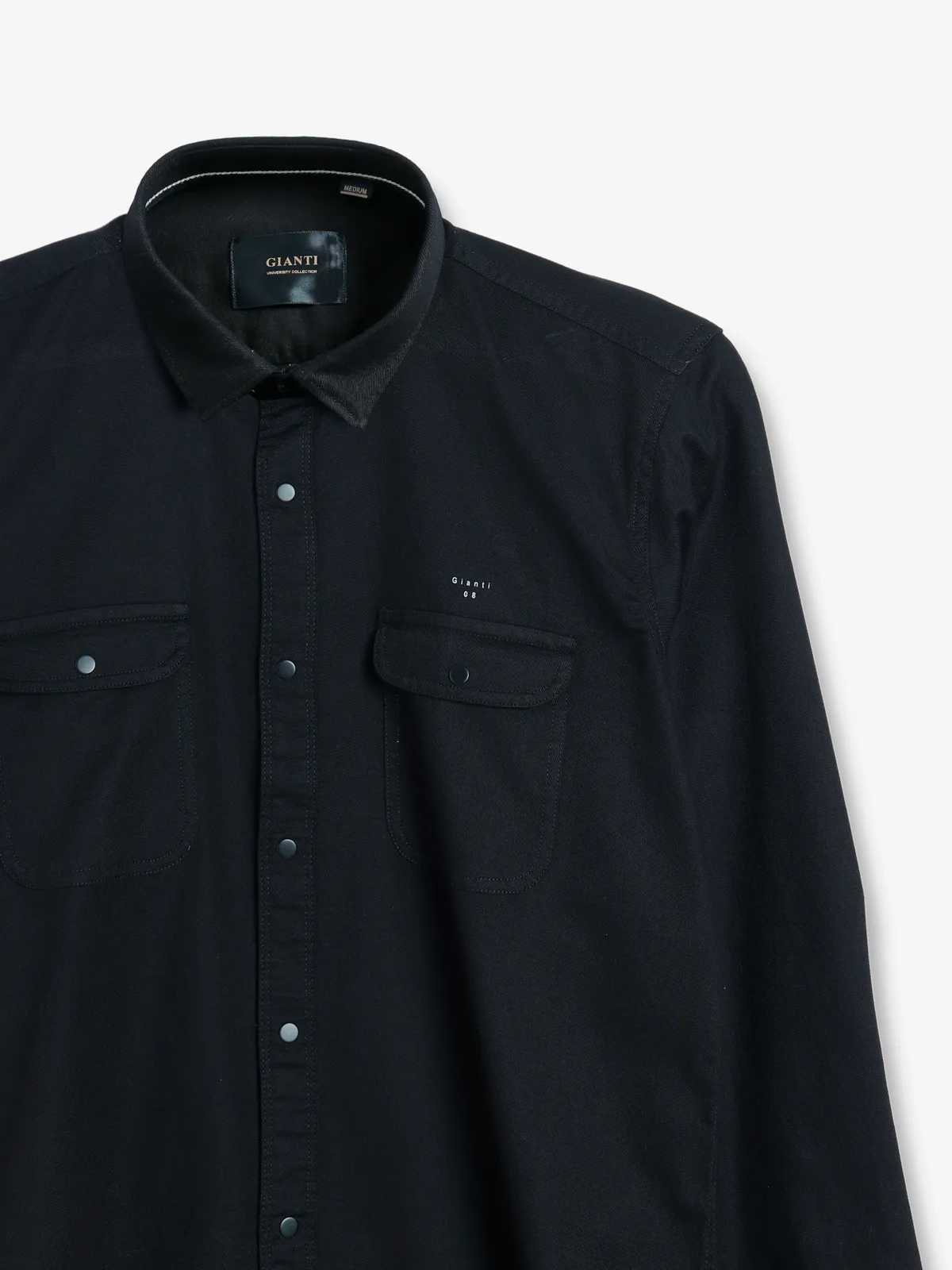 Gianti black plain shirt