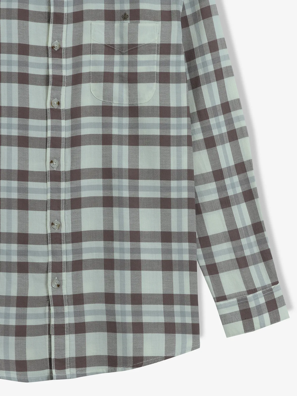 GIANTI cream color checks shirt