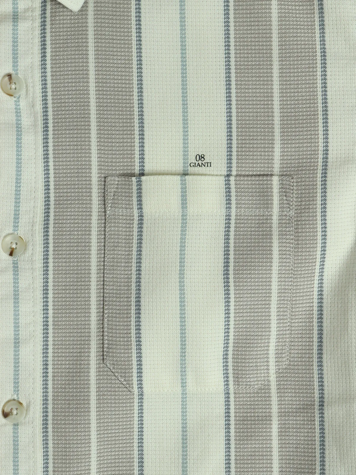 GIANTI khaki stripe cotton shirt