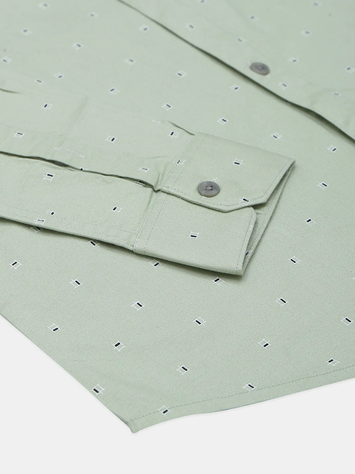 Gianti pista green printed cotton casual shirt