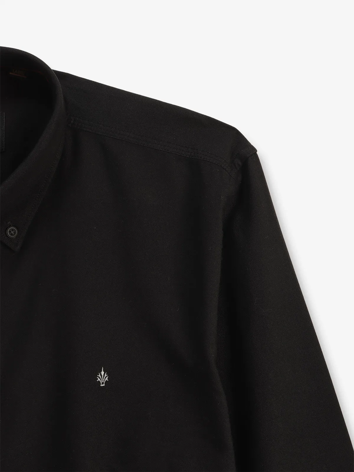GIANTI plain black cotton shirt