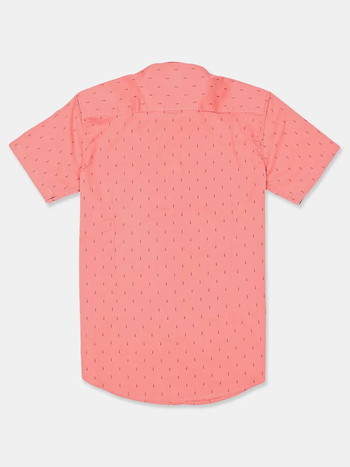 Gianti printed peach slim collar casual shirt