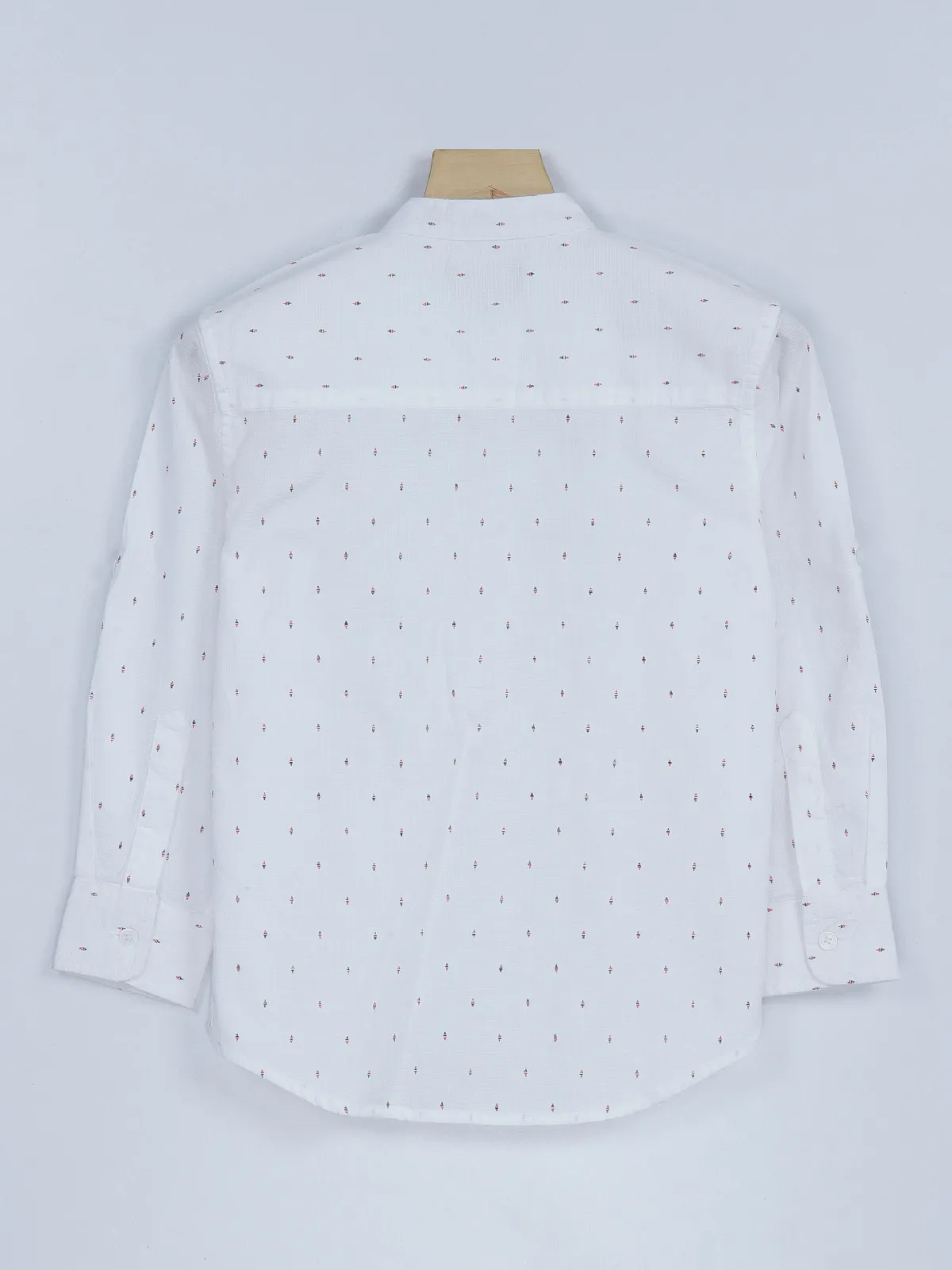 Gini & Jony cotton white kurta style printed shirt