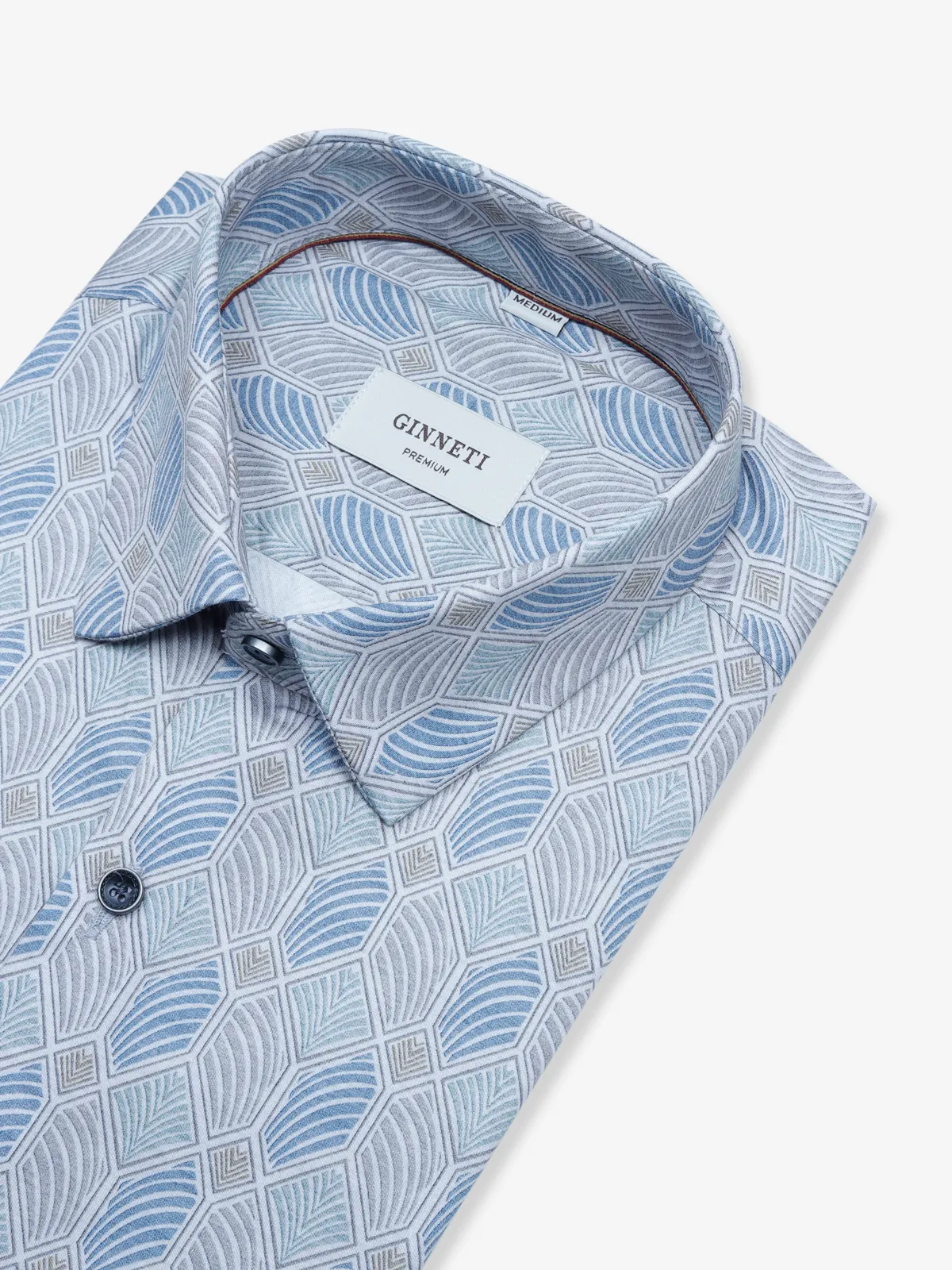 Ginneti light blue printed shirt