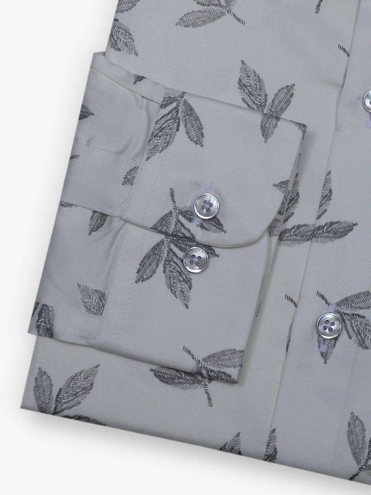 GINNETI off-white printed cotton shirt