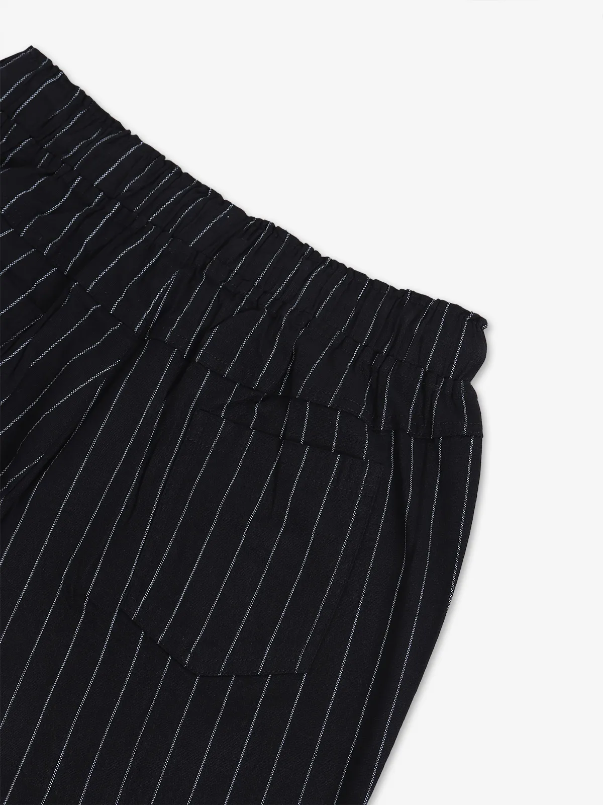 GLOBAL REPUBLIC black cotton stripe pant