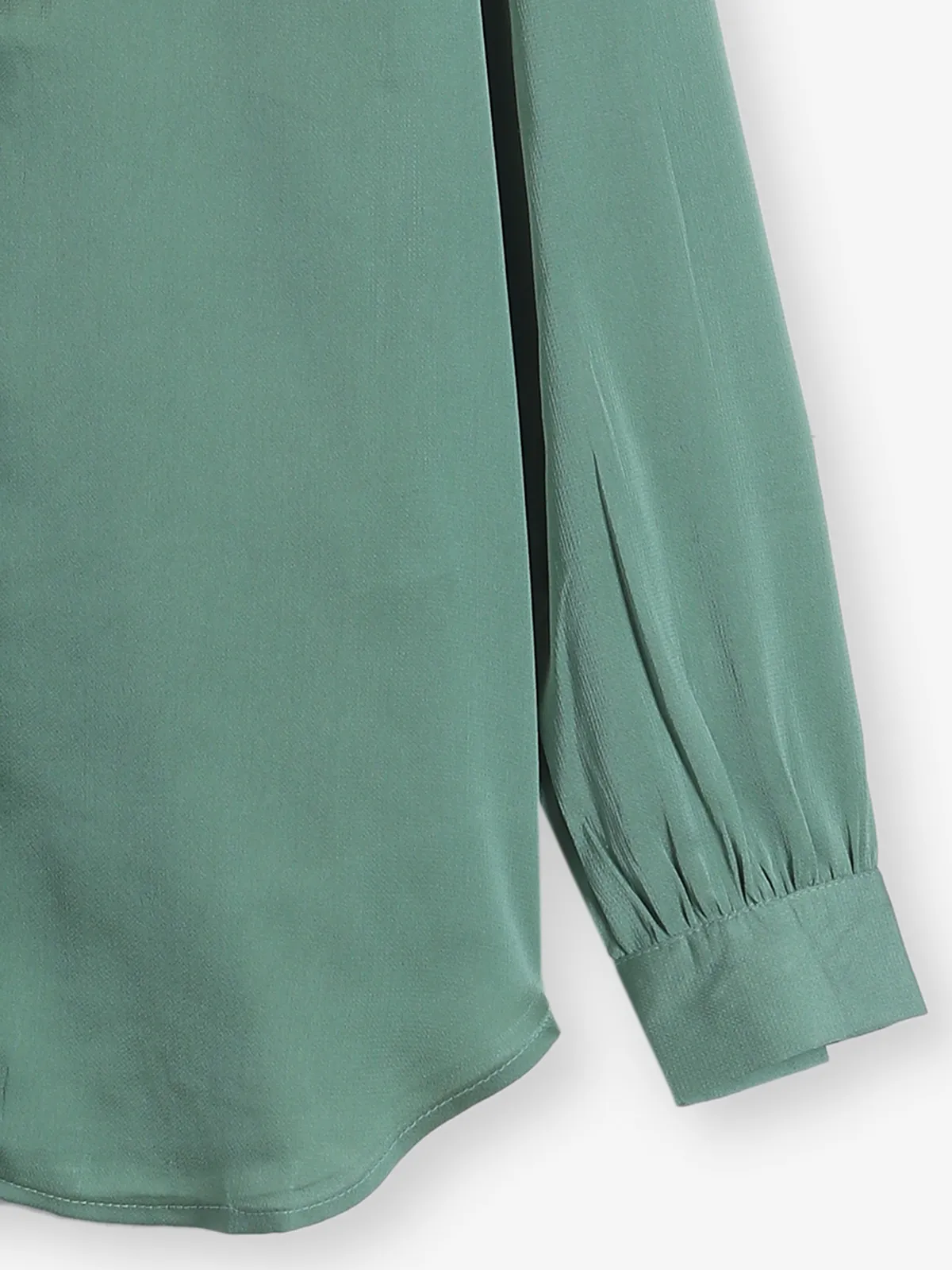 GLOBAL REPUBLIC green satin shirt