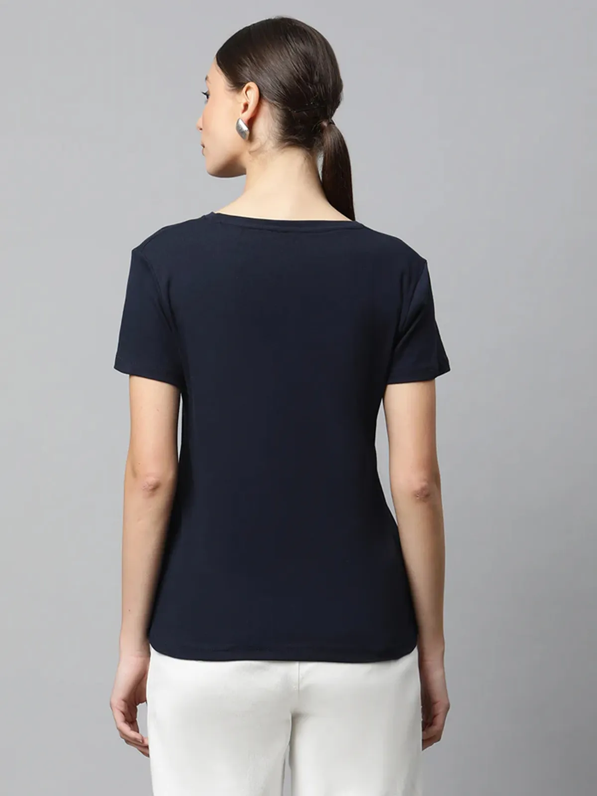 Global Republic navy printed t shirt